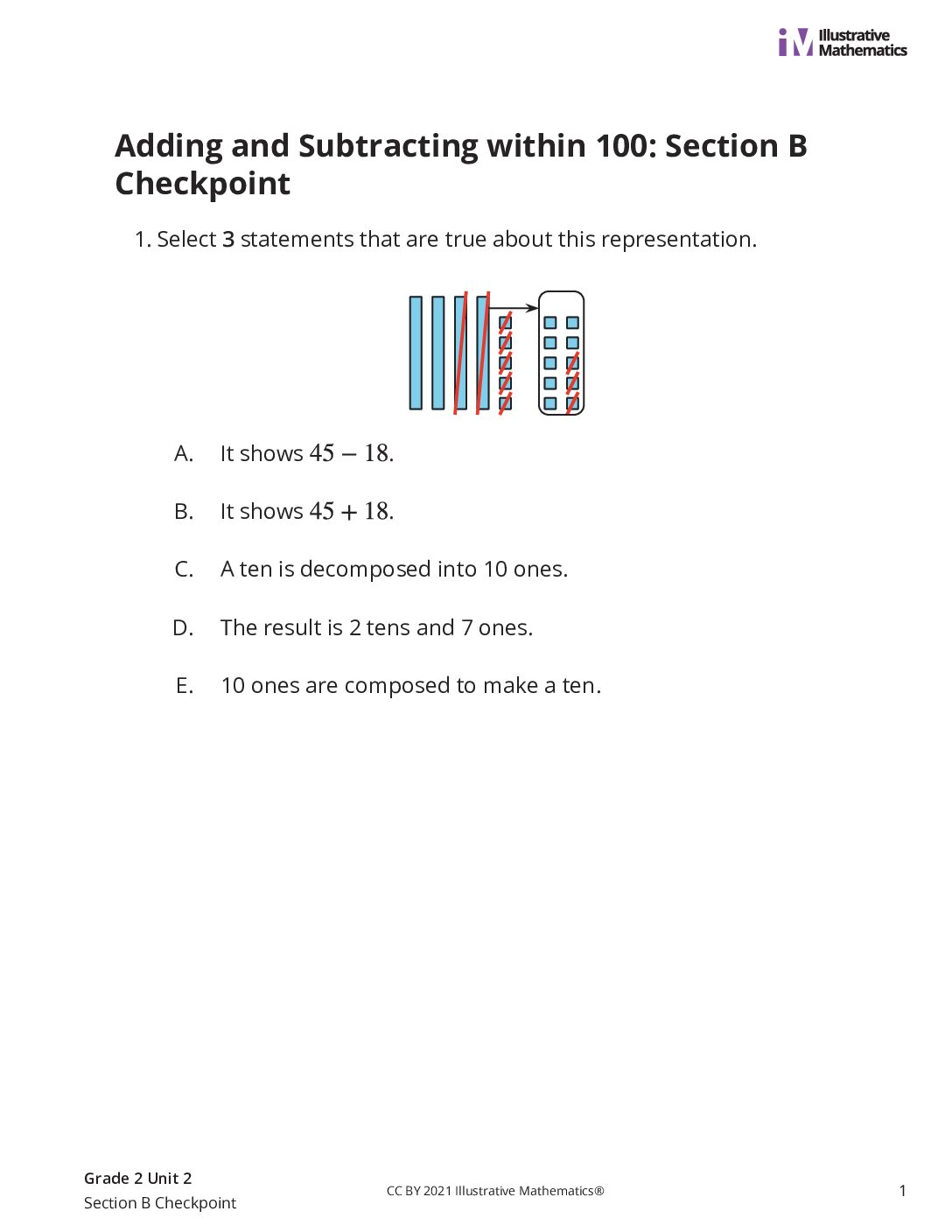 Grade2 2 Section B Checkpoint Assessment