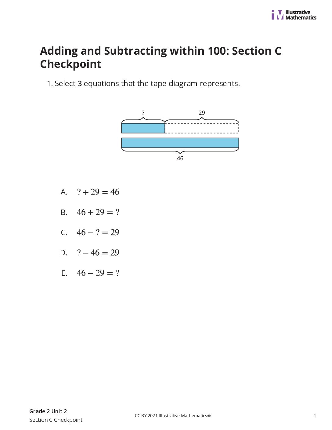 Grade2 2 Section C Checkpoint Assessment
