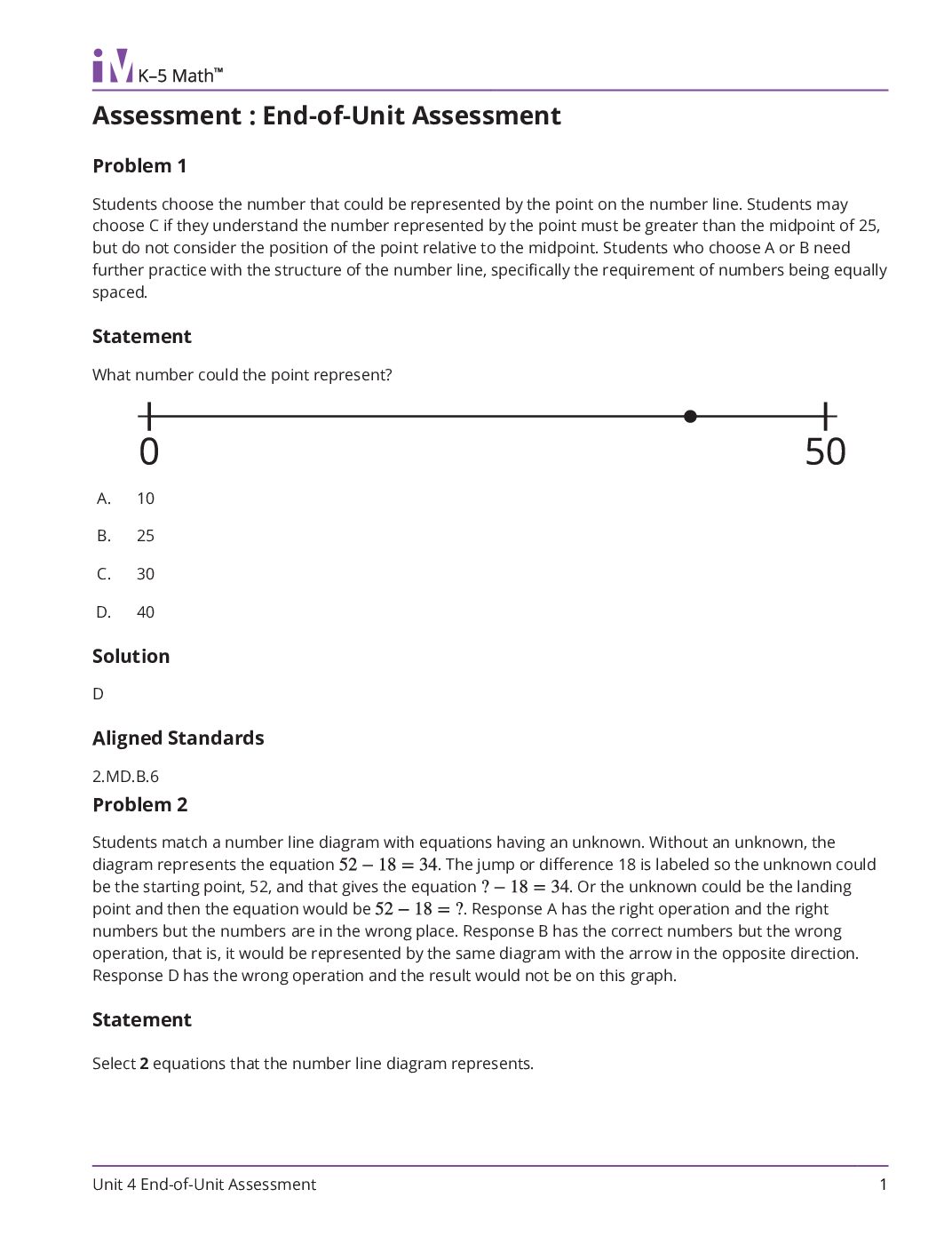 Grade2 4 End Of Unit Assessment Teacher Guide