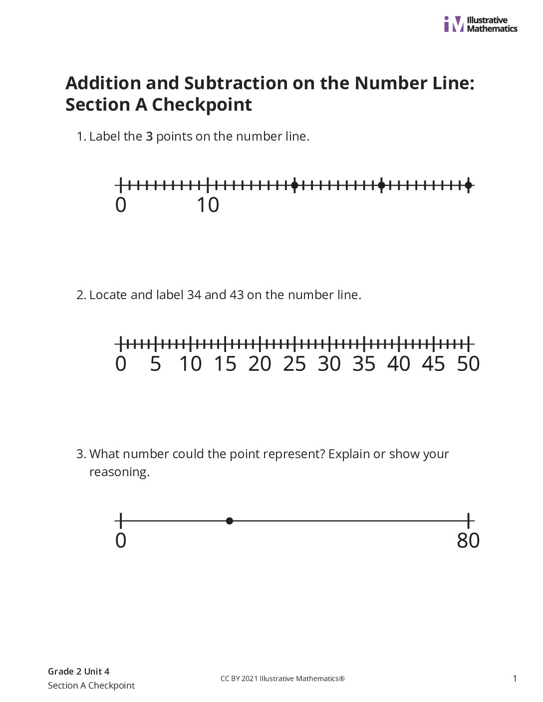 Grade2 4 Section A Checkpoint Assessment