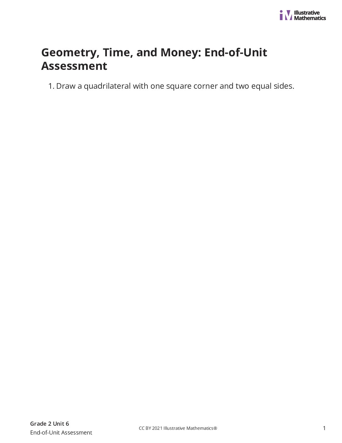 Grade2 6 End Of Unit Assessment Assessment