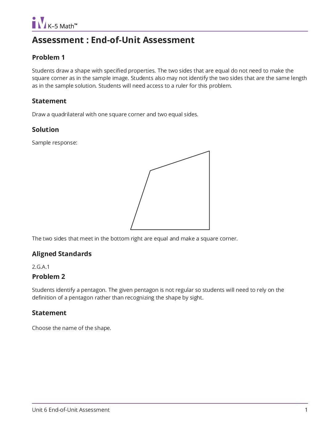 Grade2 6 End Of Unit Assessment Teacher Guide