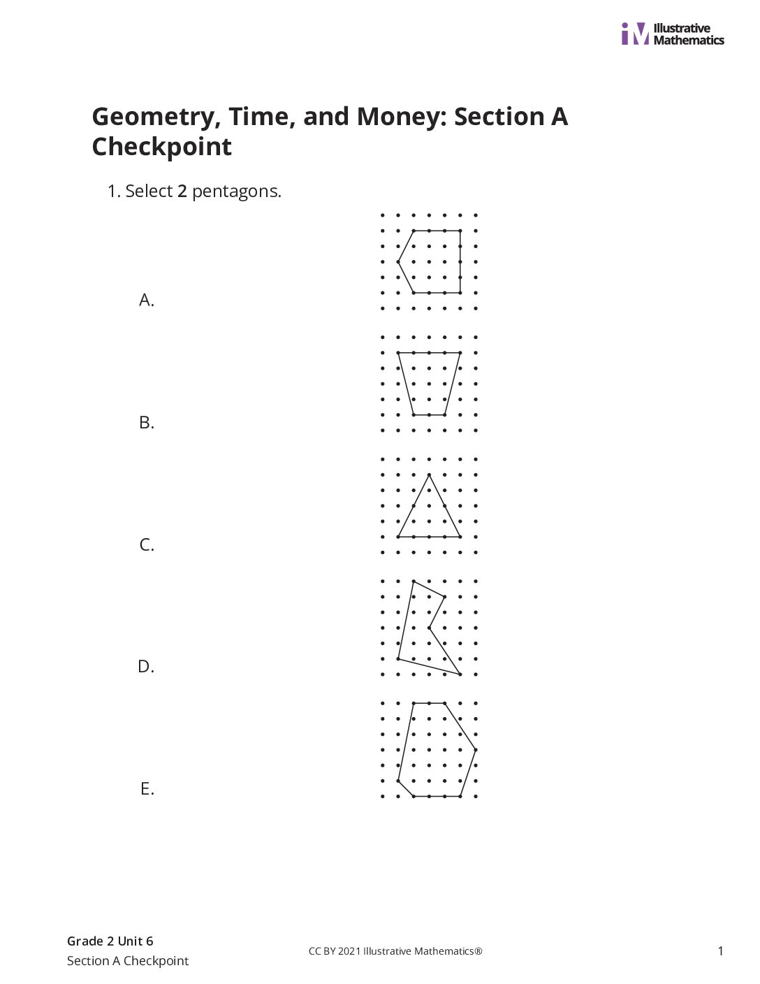 Grade2 6 Section A Checkpoint Assessment