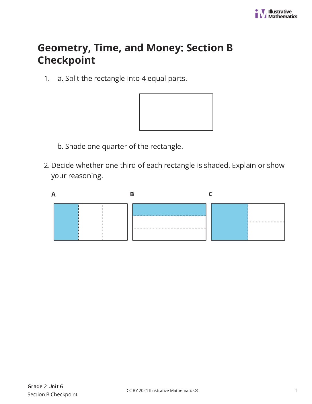 Grade2 6 Section B Checkpoint Assessment