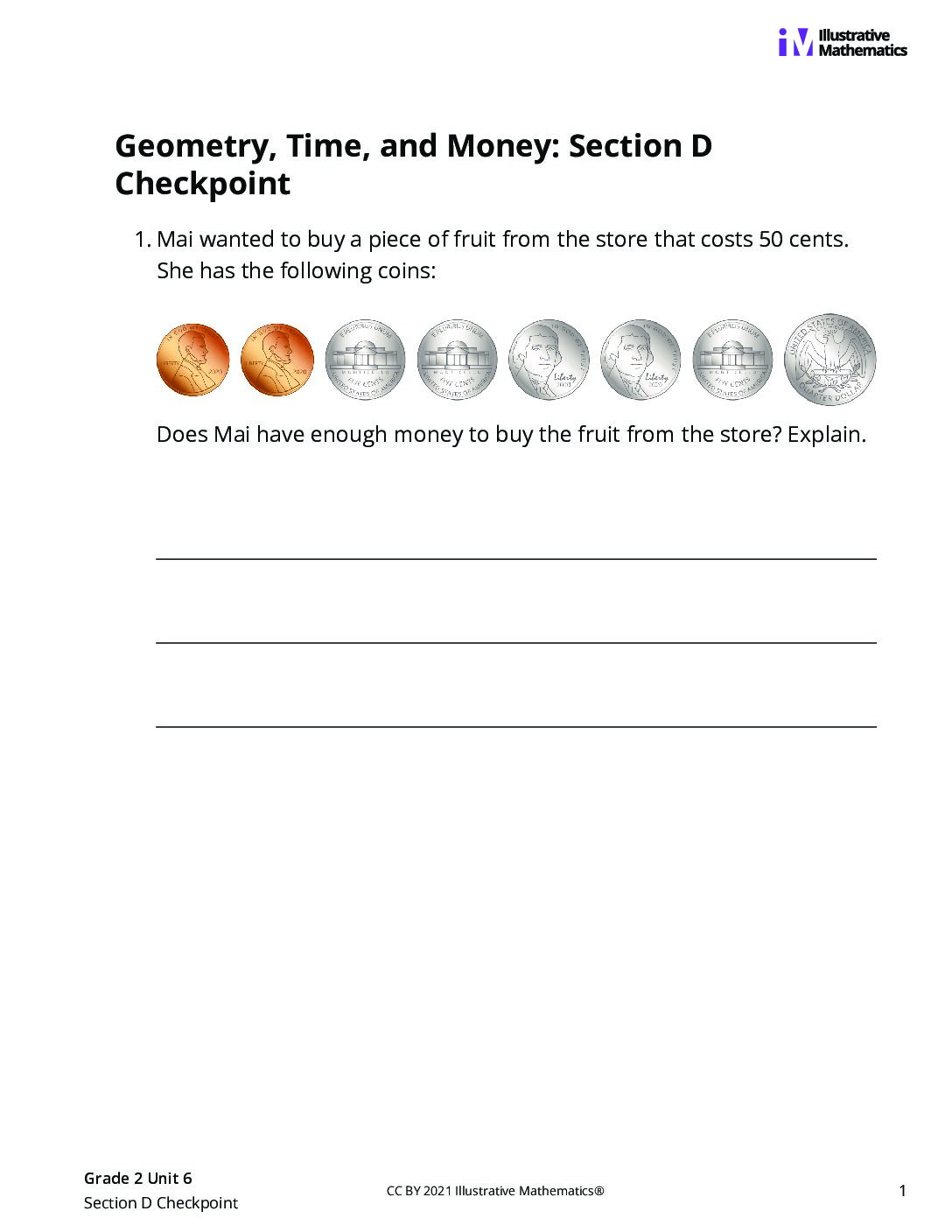Grade2 6 Section D Checkpoint Assessment