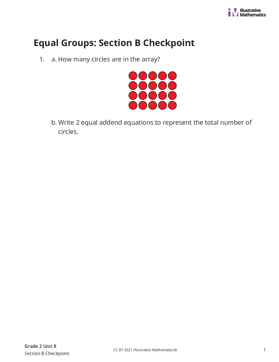 Grade2 8 Section B Checkpoint Assessment