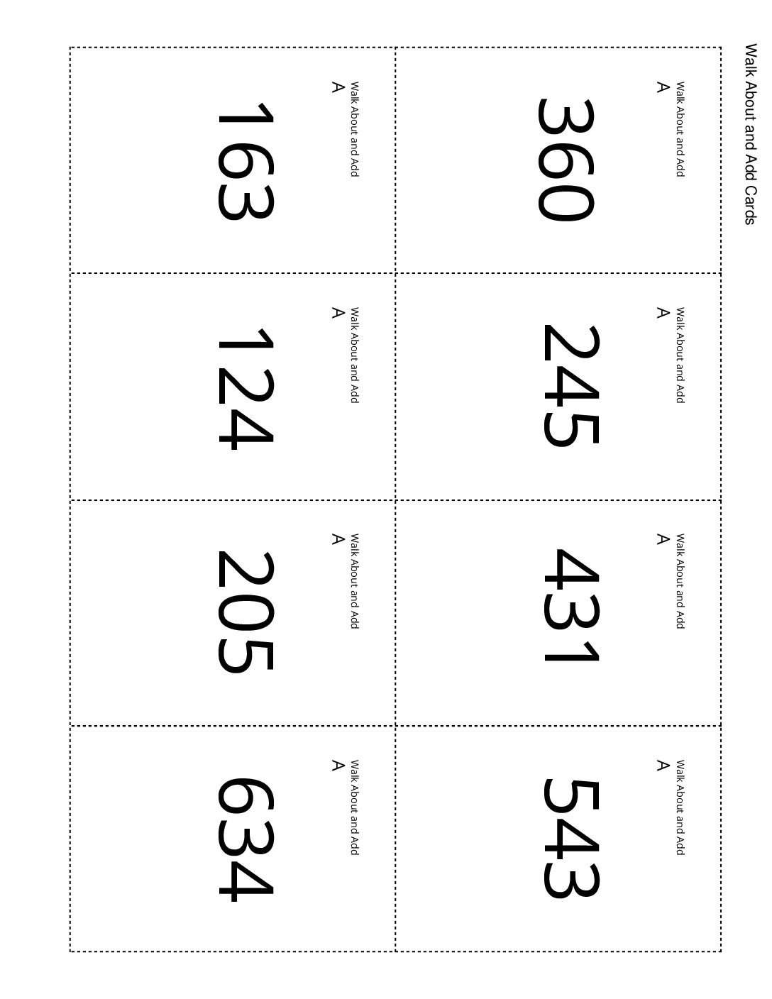 Grade2.7.B7.2 Walk About And Add Walk About And Add Cards