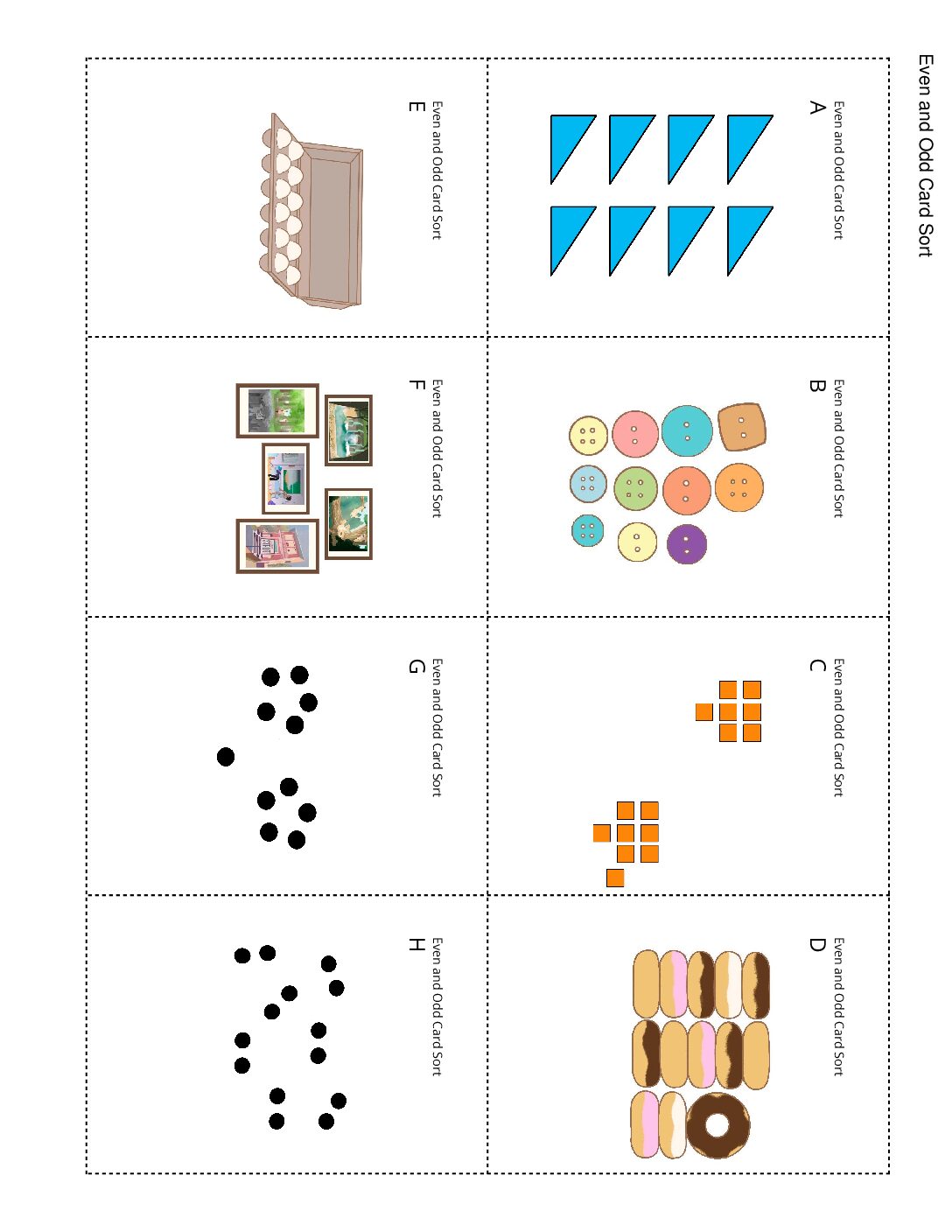 Grade2.8.A3.2 Card Sort Even Or Odd Even And Odd Card Sort