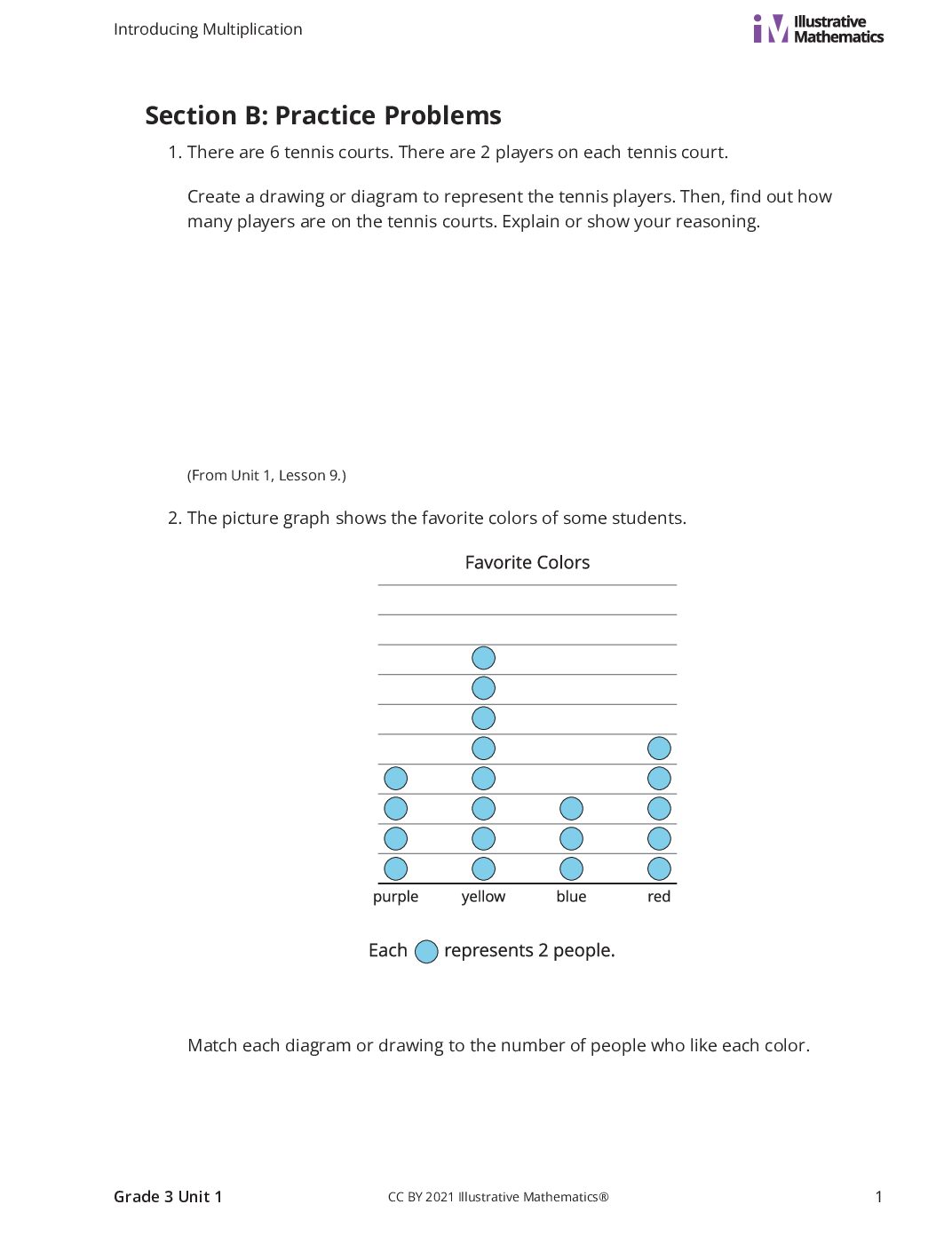 Grade3 1 B From Graphs To Multiplication Curated Practice Problem Set