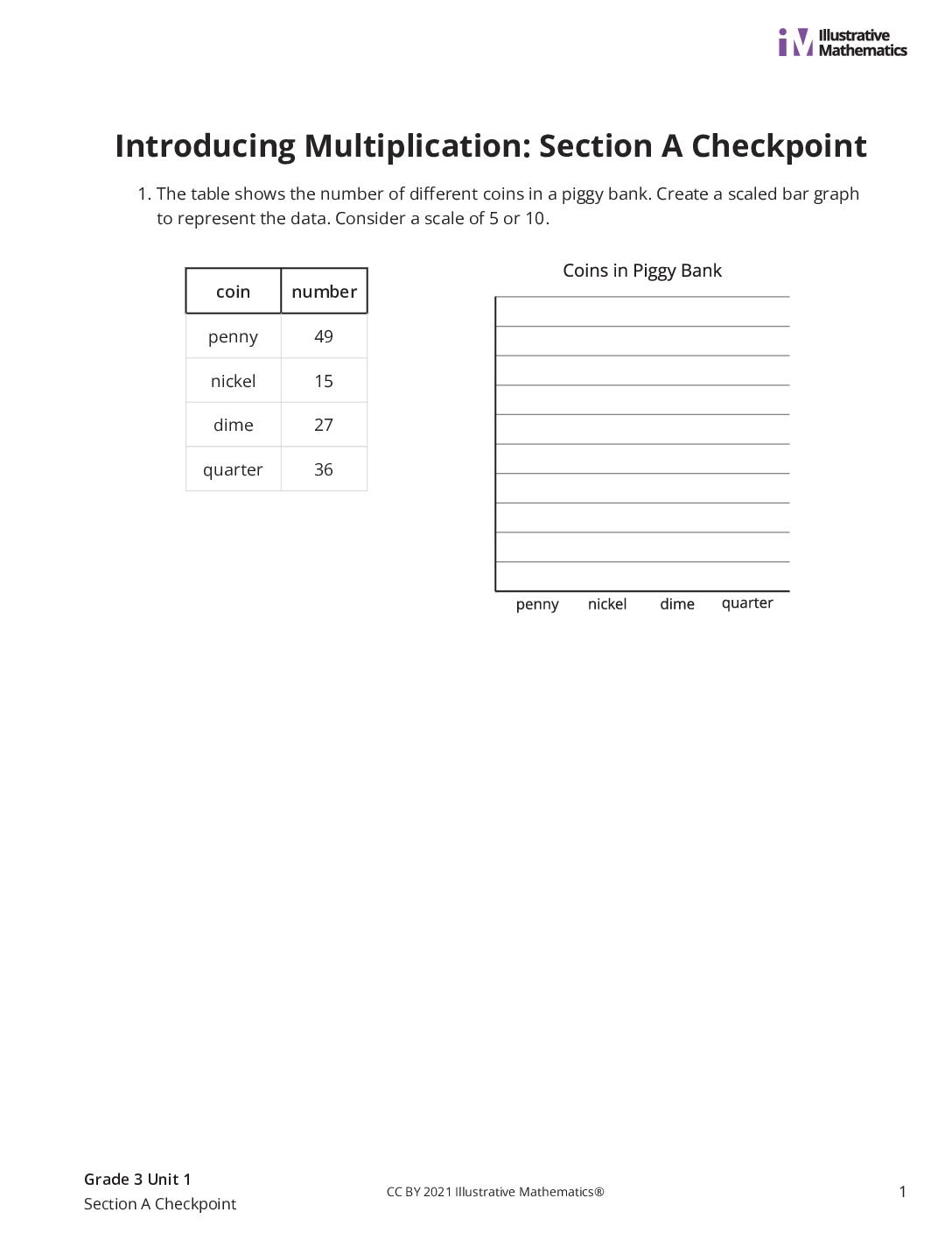 Grade3 1 Section A Checkpoint Assessment