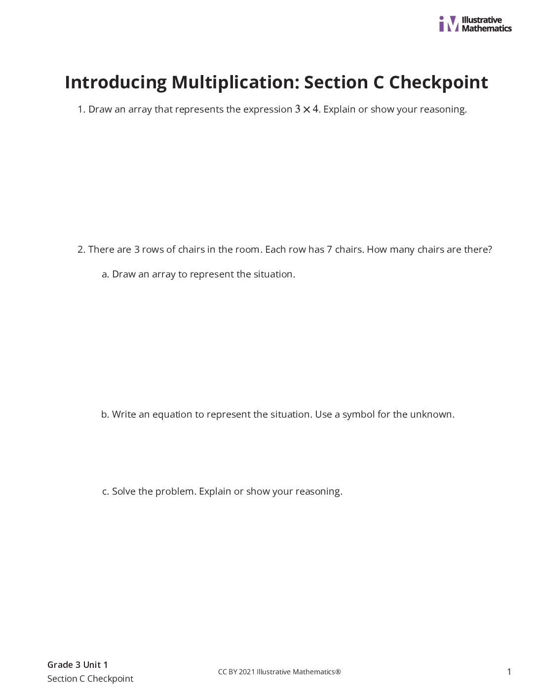 Grade3 1 Section C Checkpoint Assessment