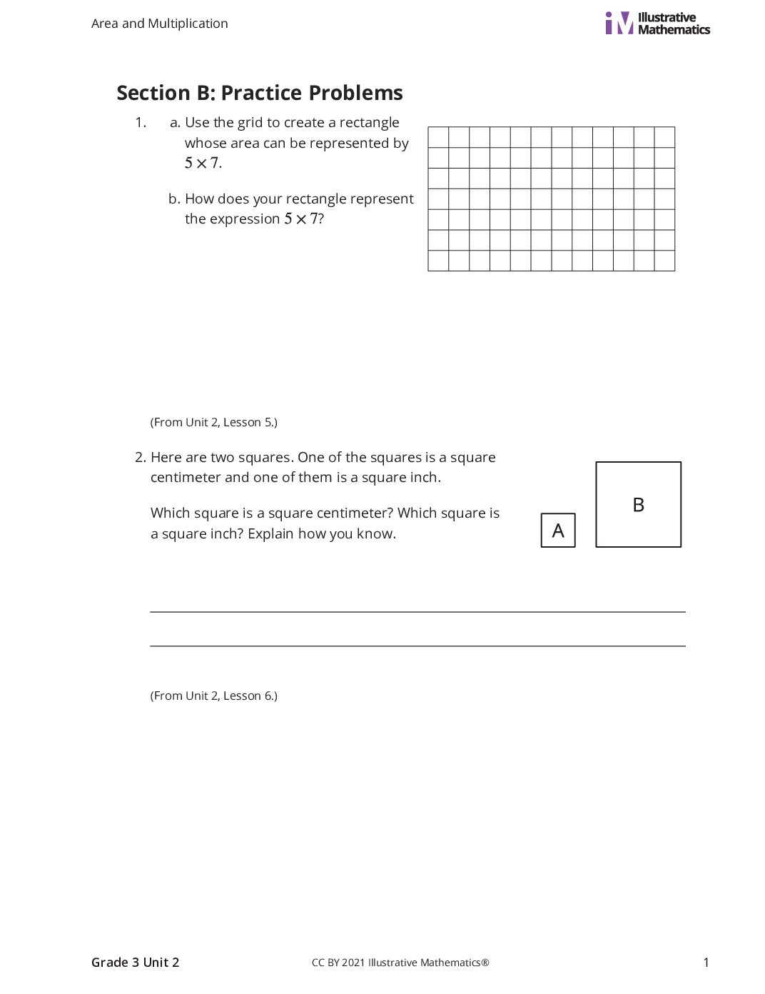 Grade3 2 B Relate Area To Multiplication Curated Practice Problem Set