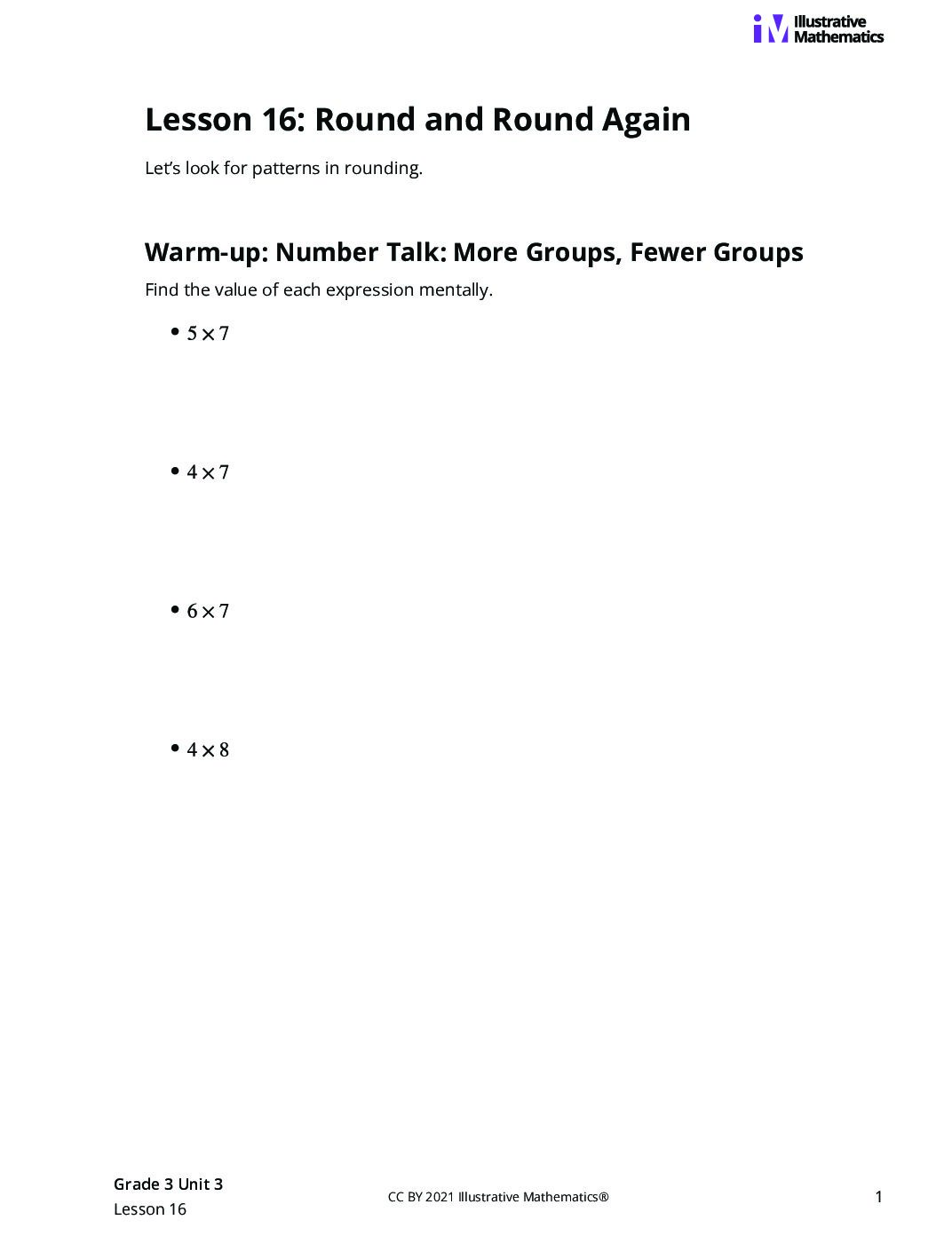 Grade3 3 16 Lesson Student Task Statements