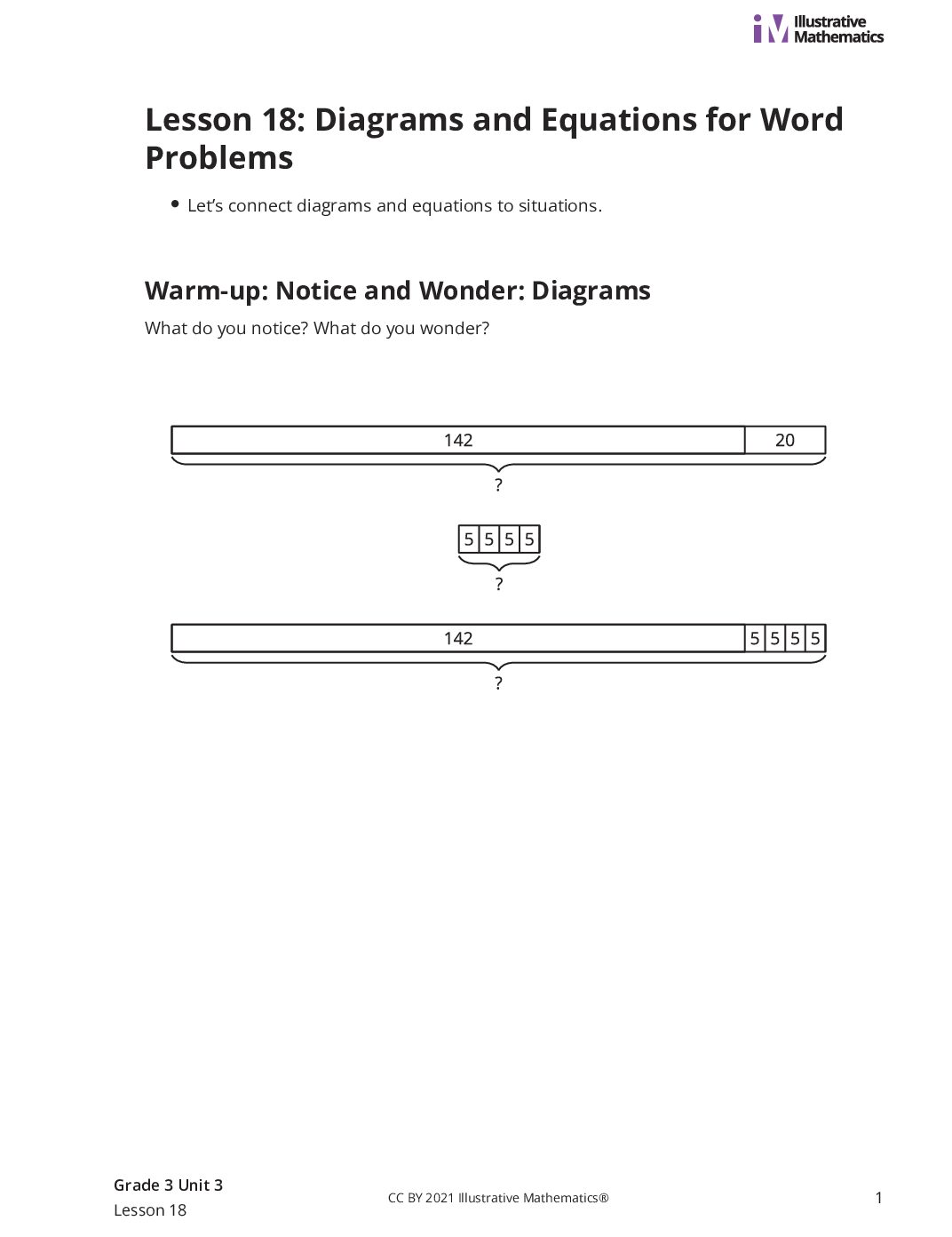 Grade3 3 18 Lesson Student Task Statements