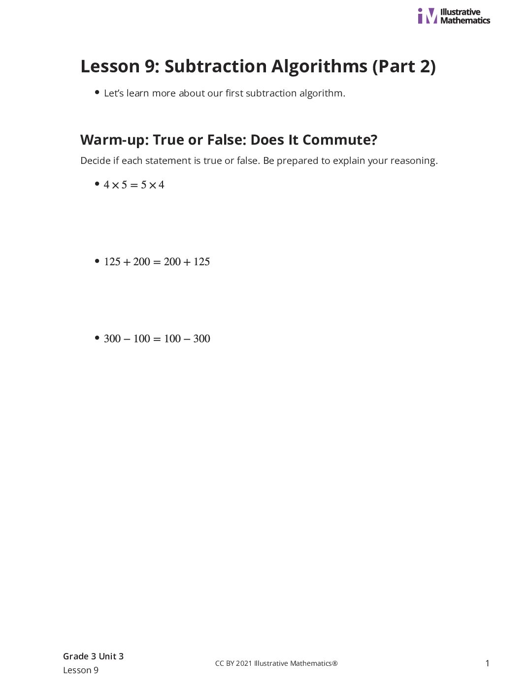 Grade3 3 9 Lesson Student Task Statements