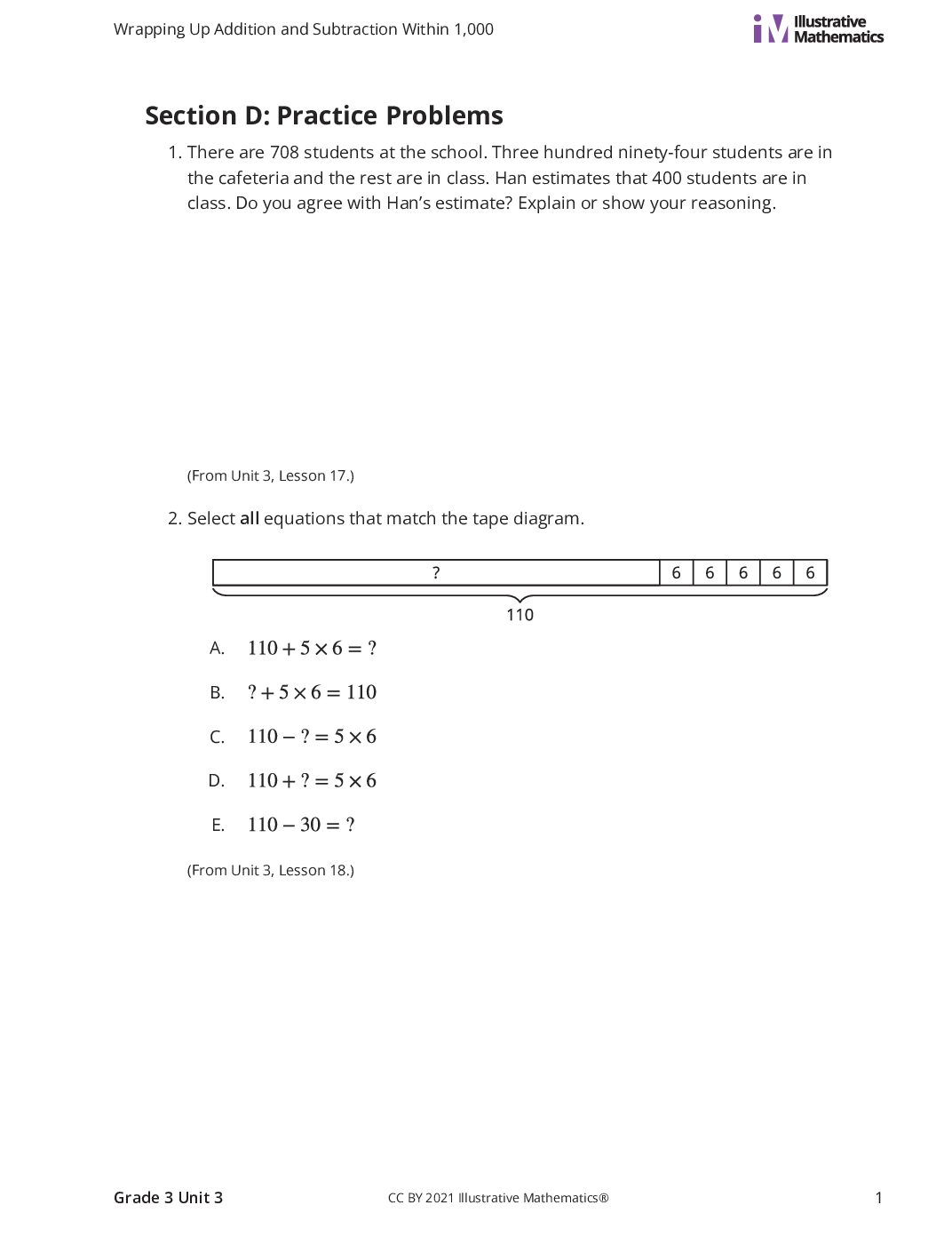 Grade3 3 D Solve Two Step Problems Curated Practice Problem Set