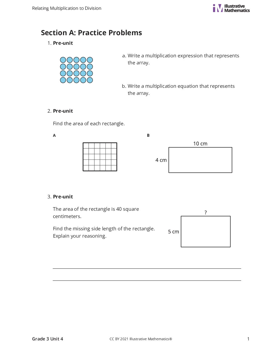Grade3 4 A What İs Division Curated Practice Problem Set
