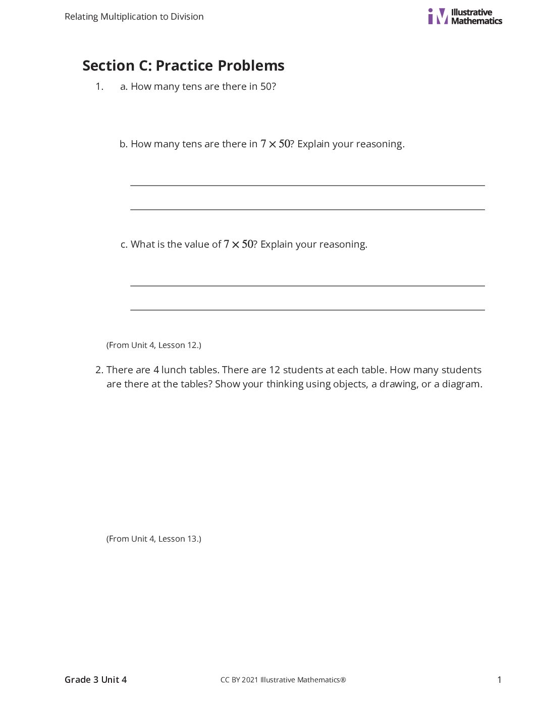 Grade3 4 C Multiplying Larger Numbers Curated Practice Problem Set