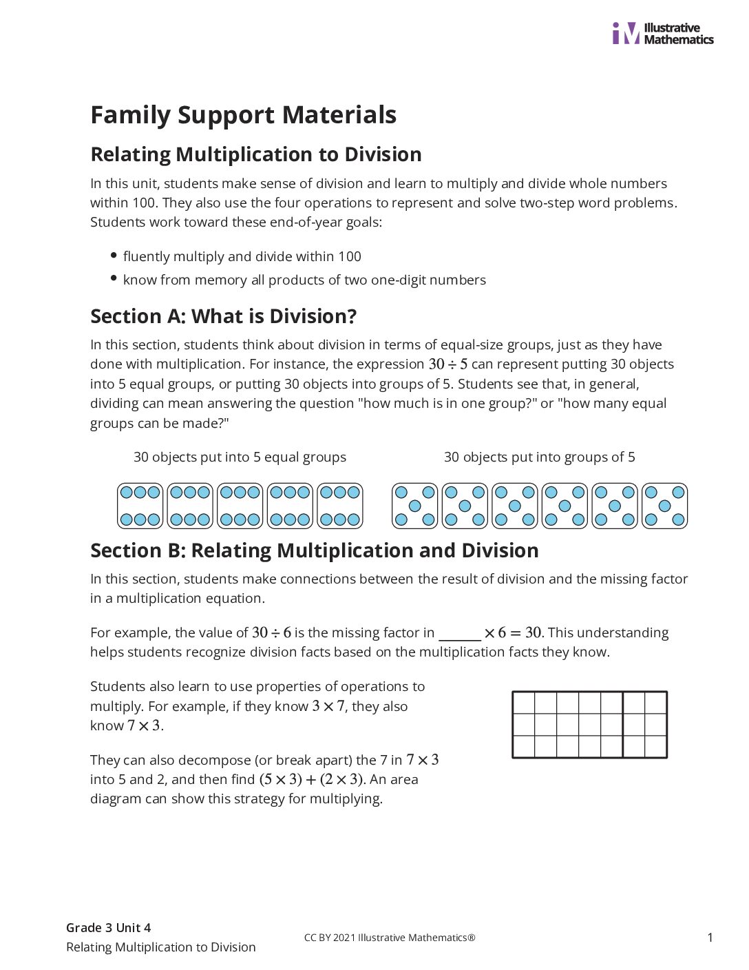 Grade3 4 Unit Family Support Materials