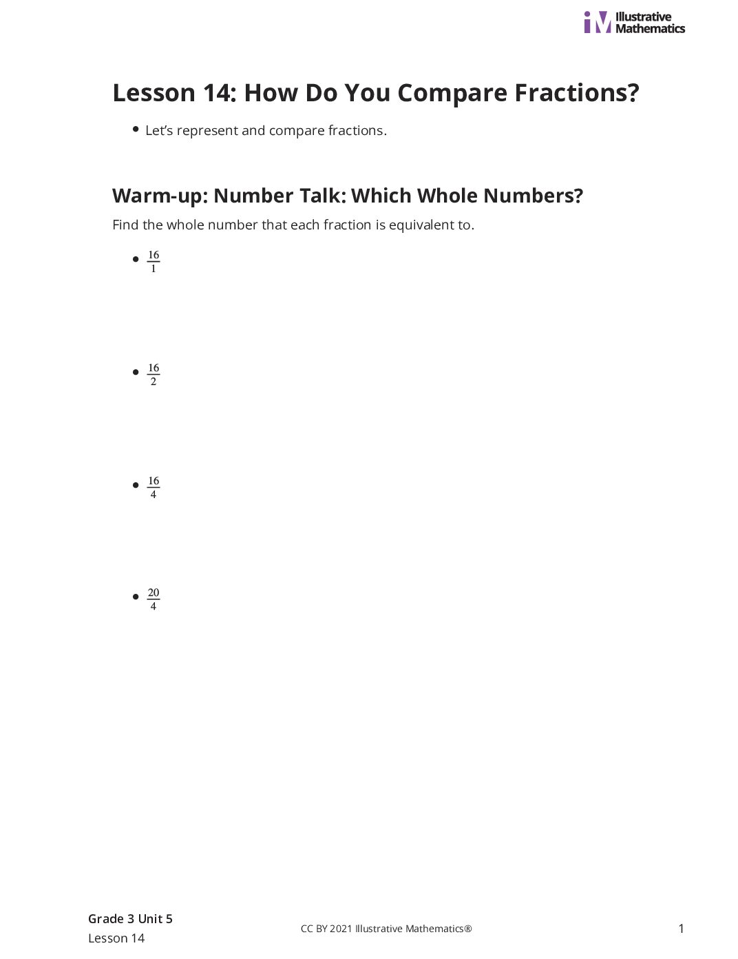 Grade3 5 14 Lesson Student Task Statements
