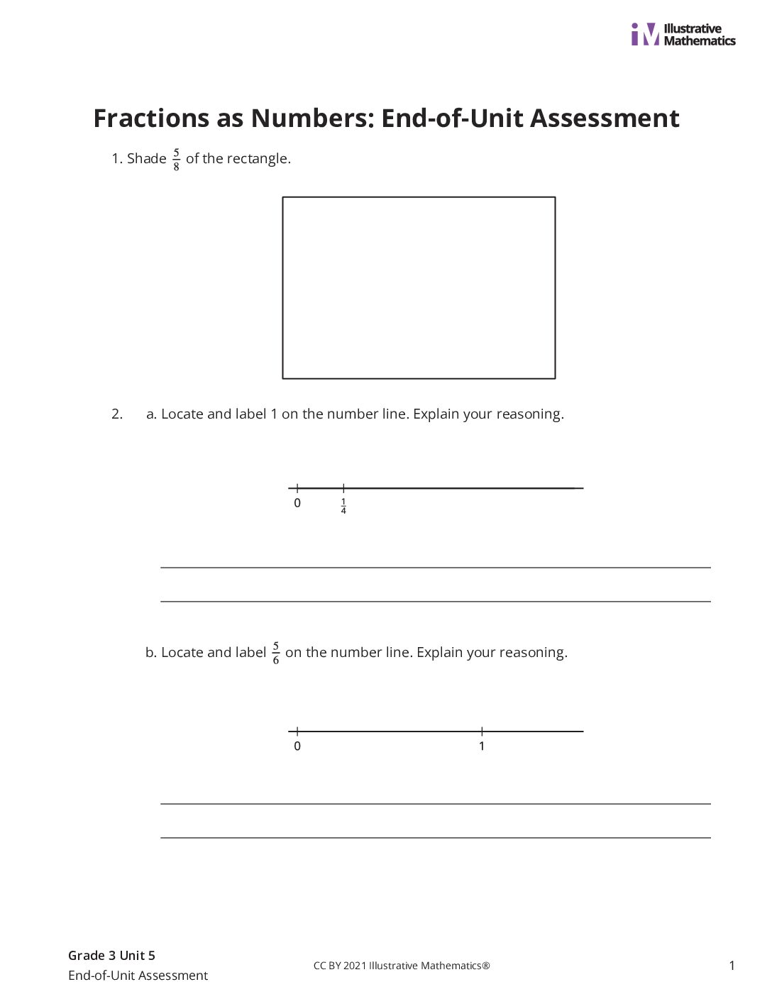 Grade3 5 End Of Unit Assessment Assessment