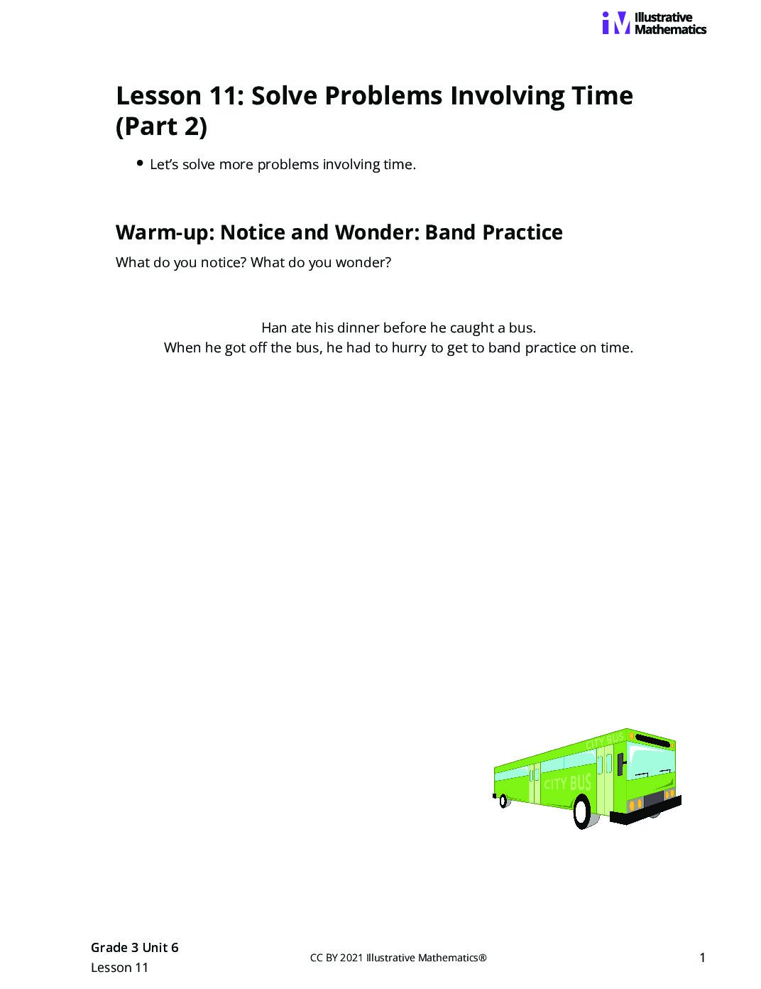 Grade3 6 11 Lesson Student Task Statements