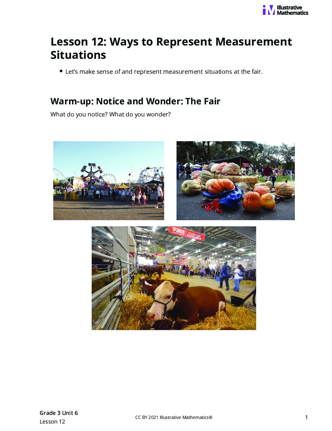 Grade3 6 12 Lesson Student Task Statements