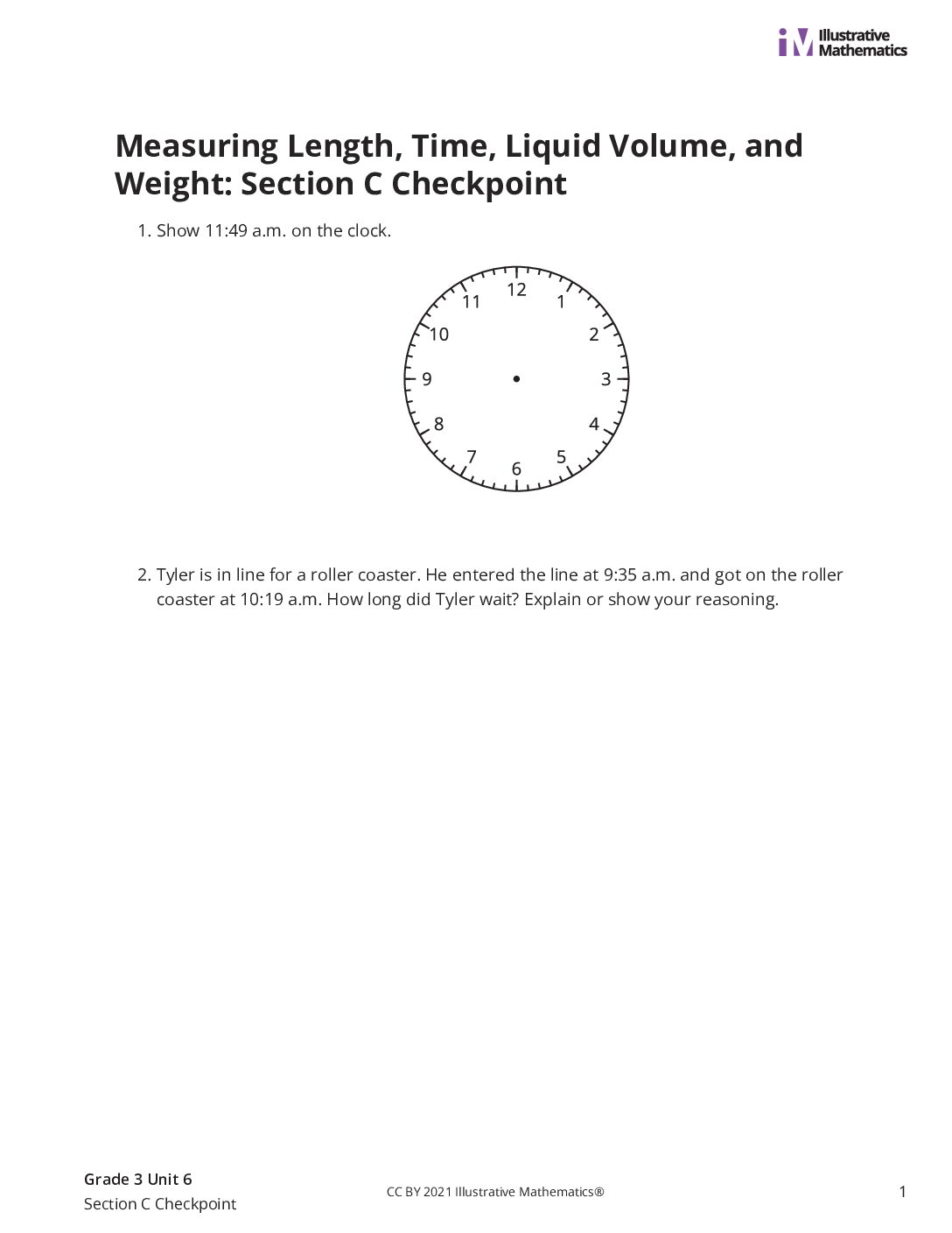 Grade3 6 Section C Checkpoint Assessment