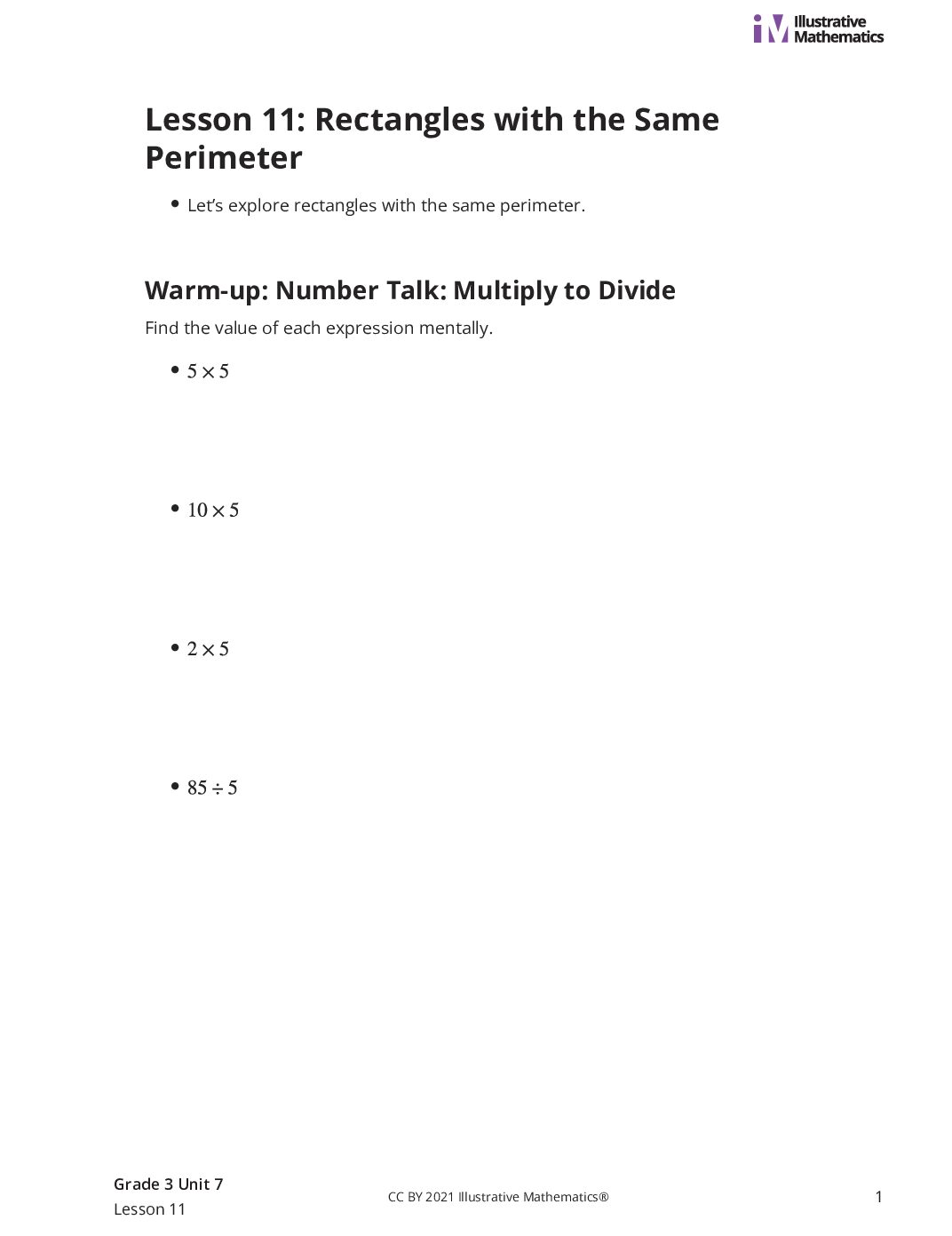Grade3 7 11 Lesson Student Task Statements