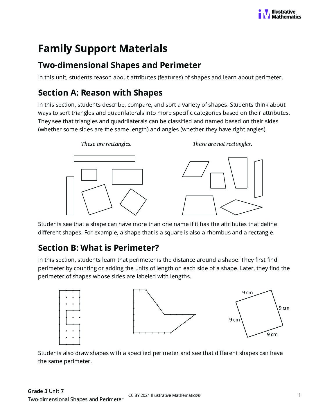 Grade3 7 Unit Family Support Materials