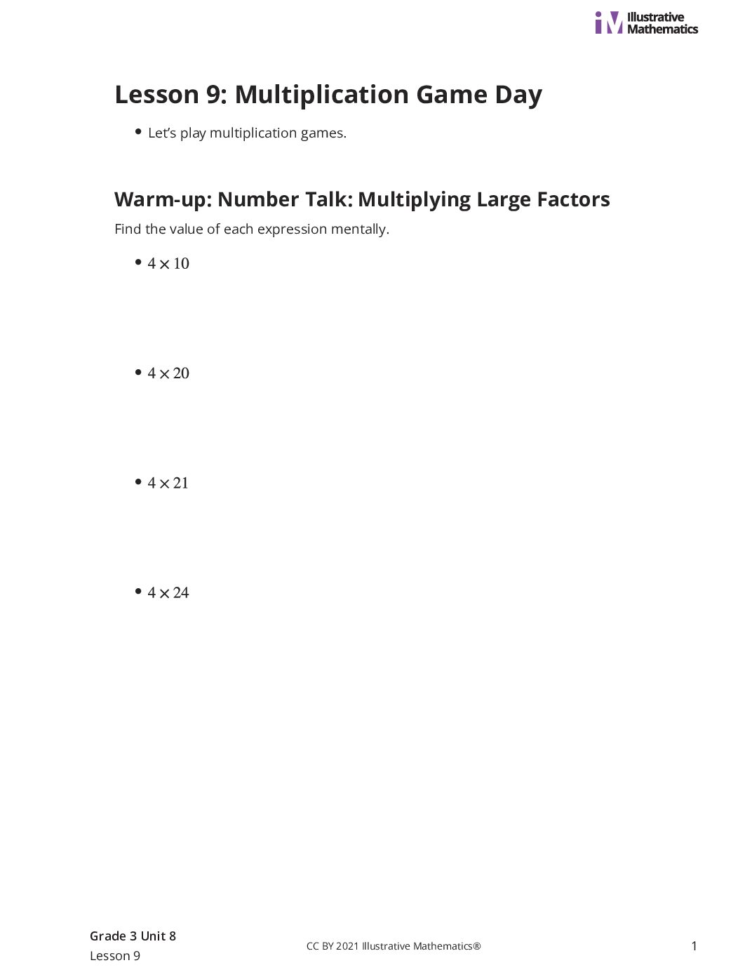 Grade3 8 9 Lesson Student Task Statements