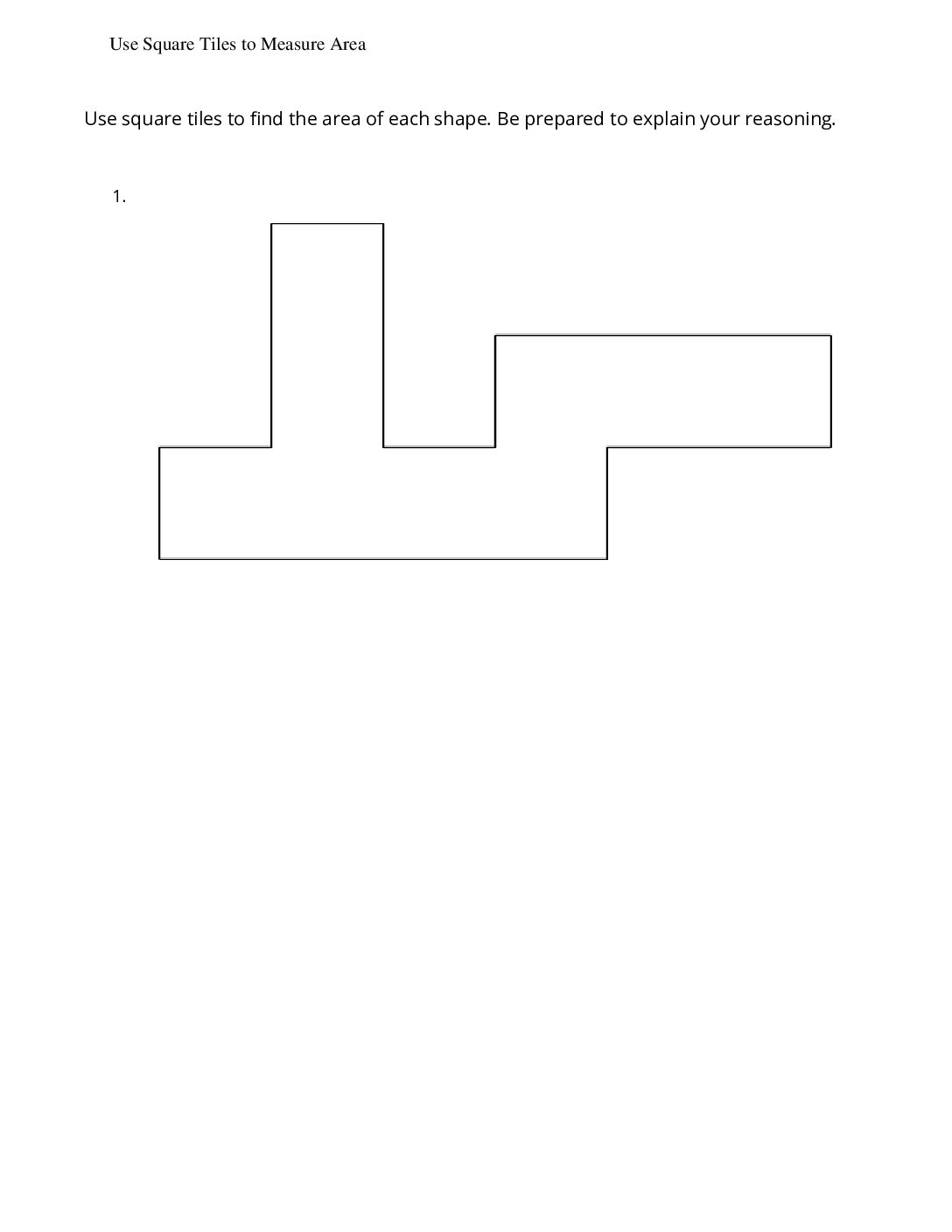 Grade3.2.A2.2 Use Square Tiles To Measure Area Use Square Tiles To Measure Area