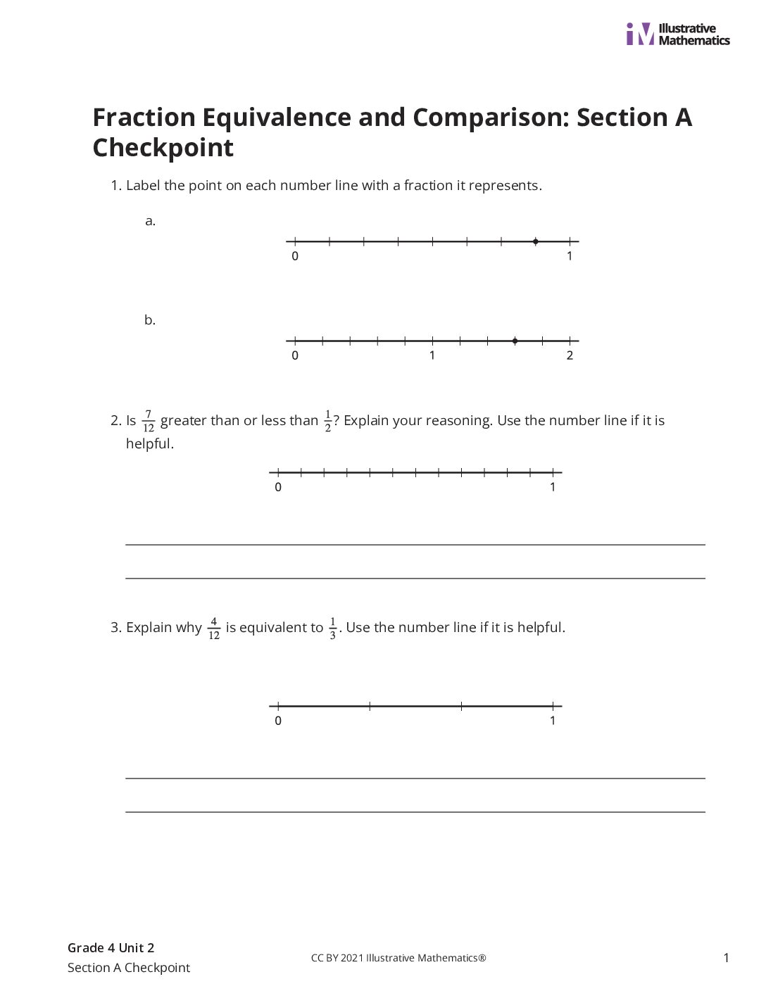 Grade4 2 Section A Checkpoint Assessment