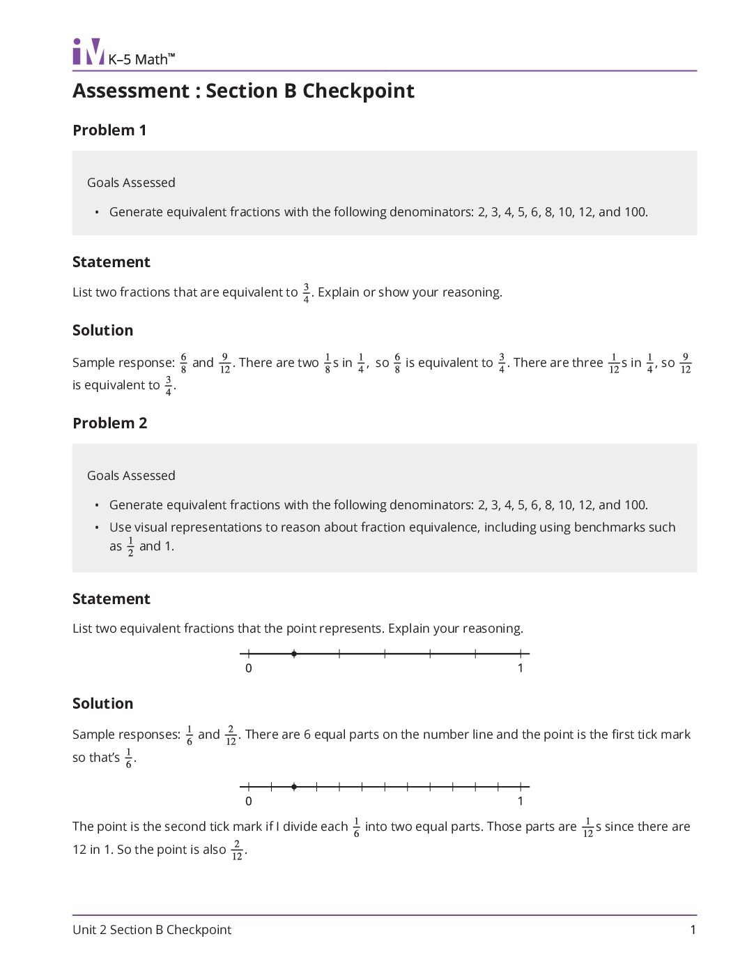 Grade4 2 Section B Checkpoint Teacher Guide