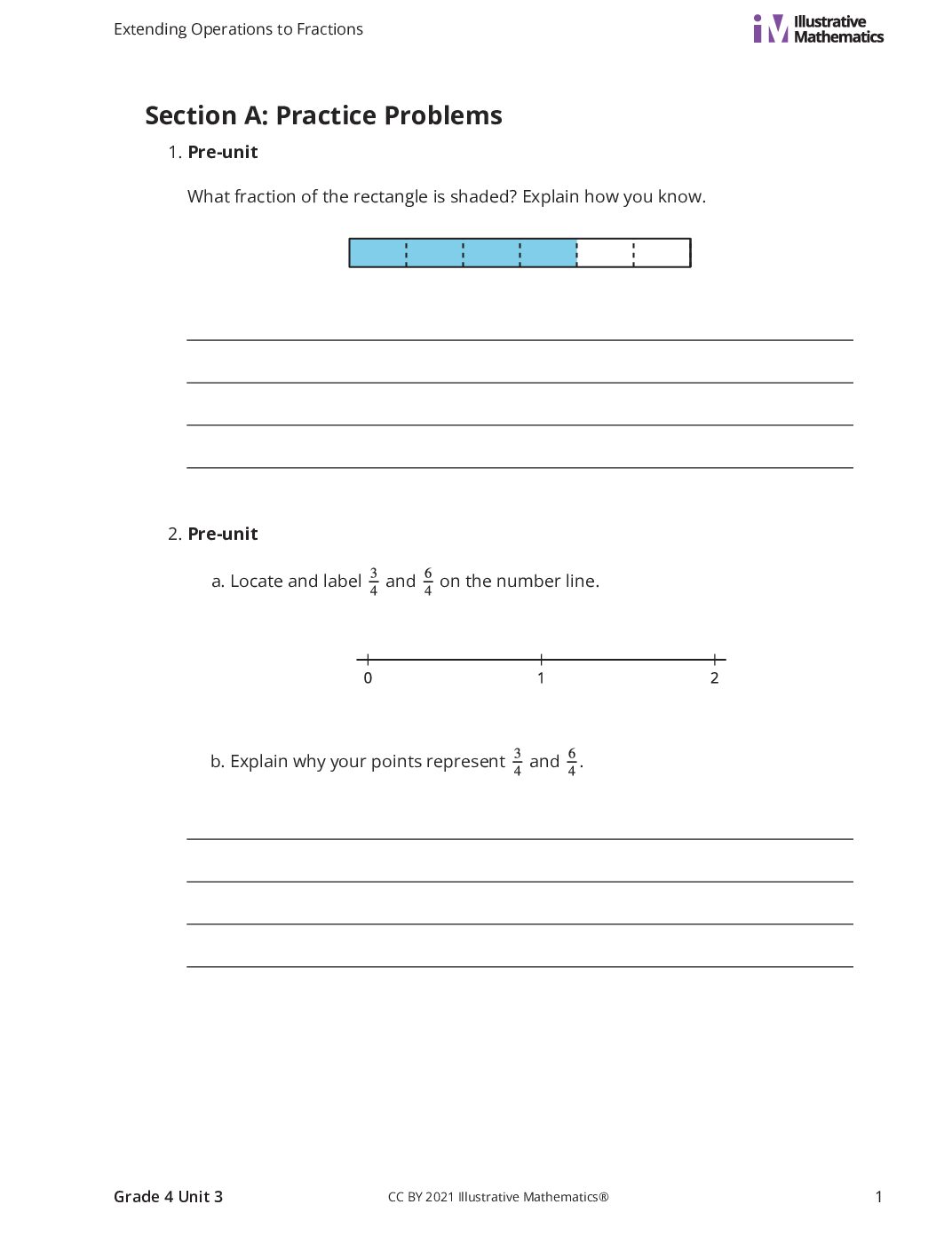 Grade4 3 A Equal Groups Of Fractions Curated Practice Problem Set
