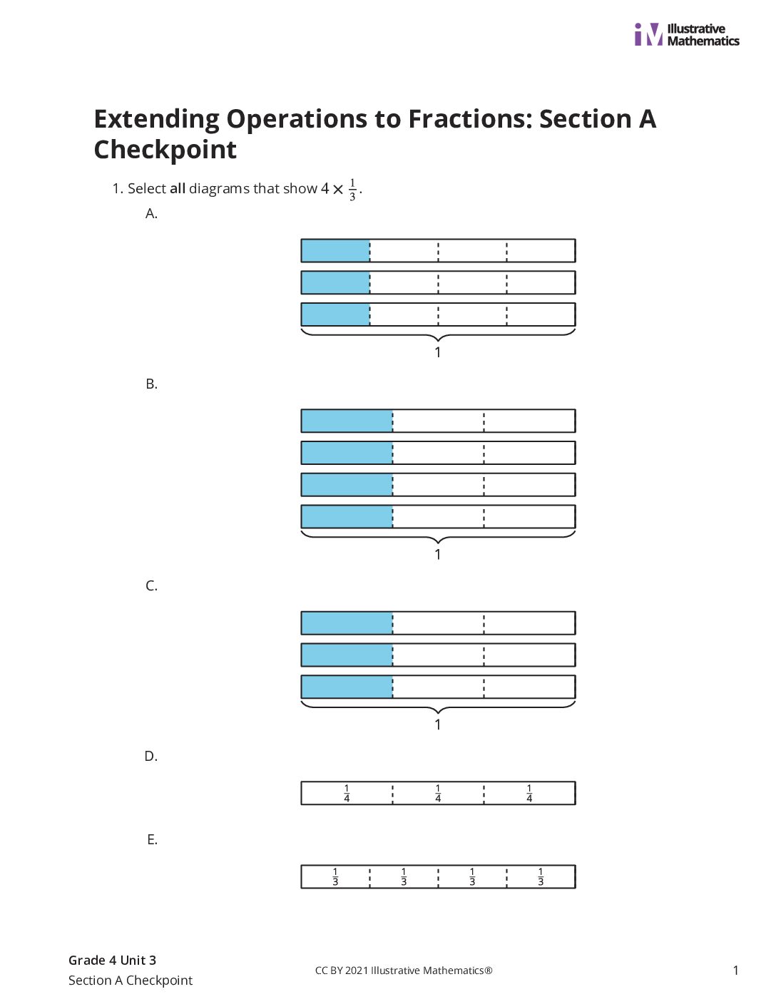 Grade4 3 Section A Checkpoint Assessment