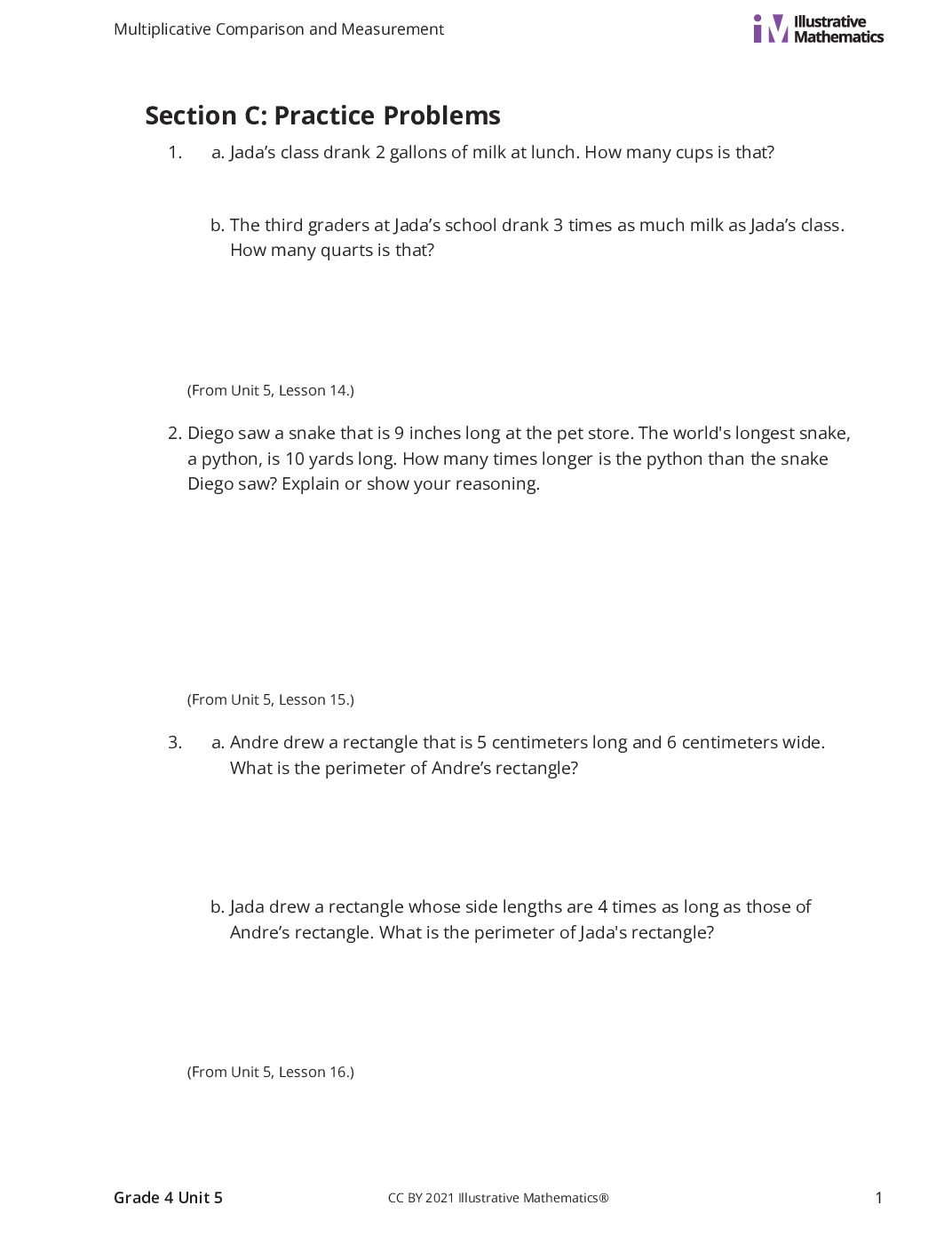 Grade4 5 C Let’S Put İt To Work Curated Practice Problem Set