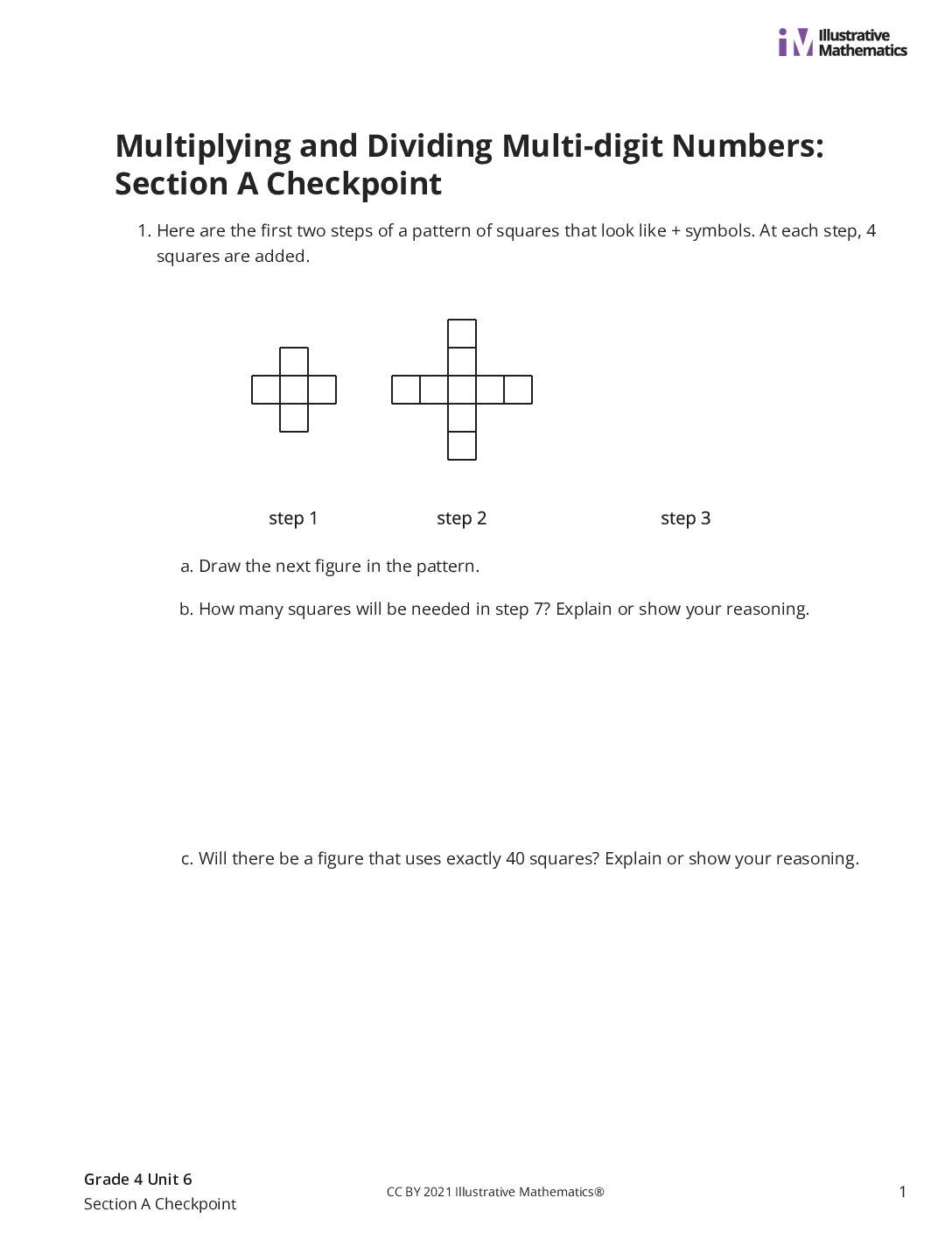 Grade4 6 Section A Checkpoint Assessment