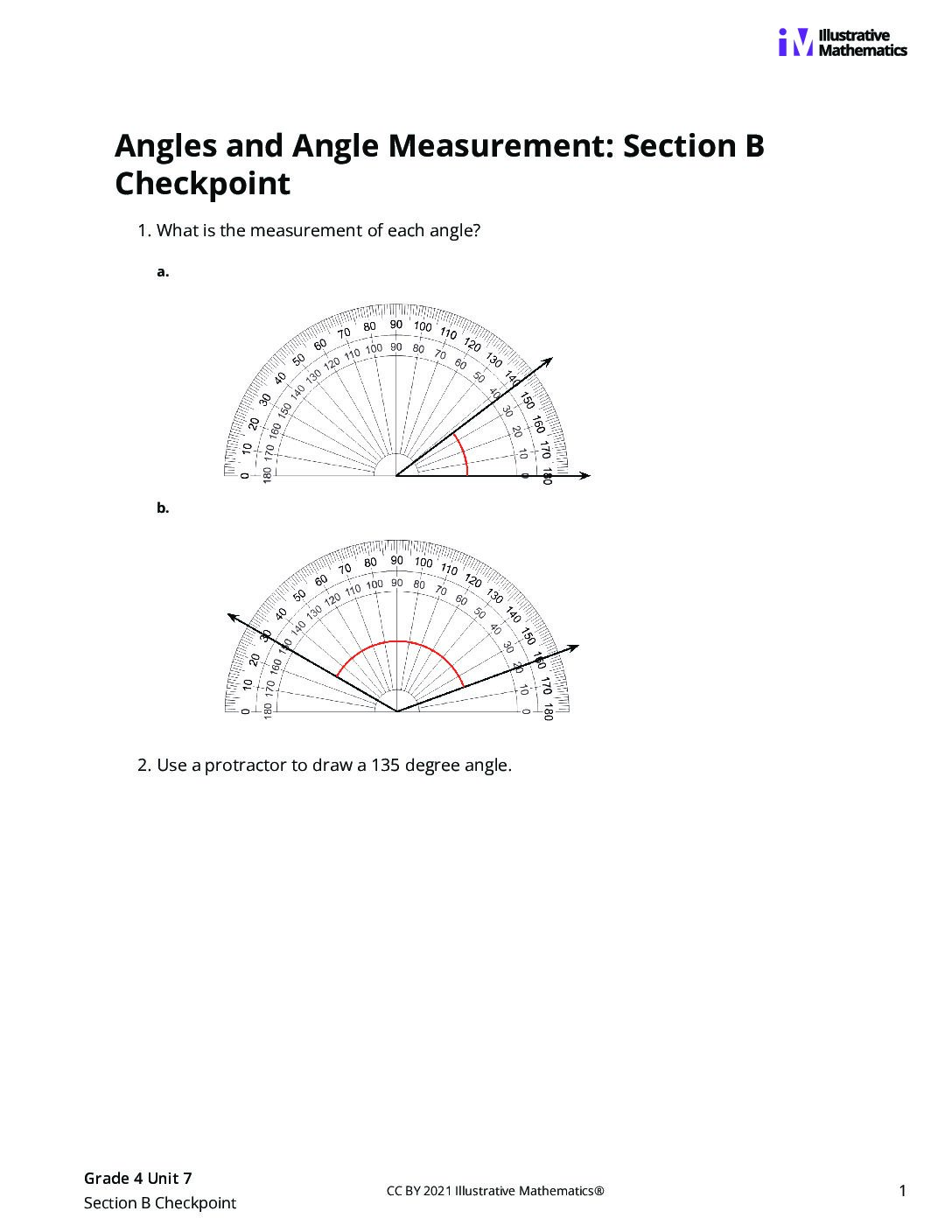 Grade4 7 Section B Checkpoint Assessment