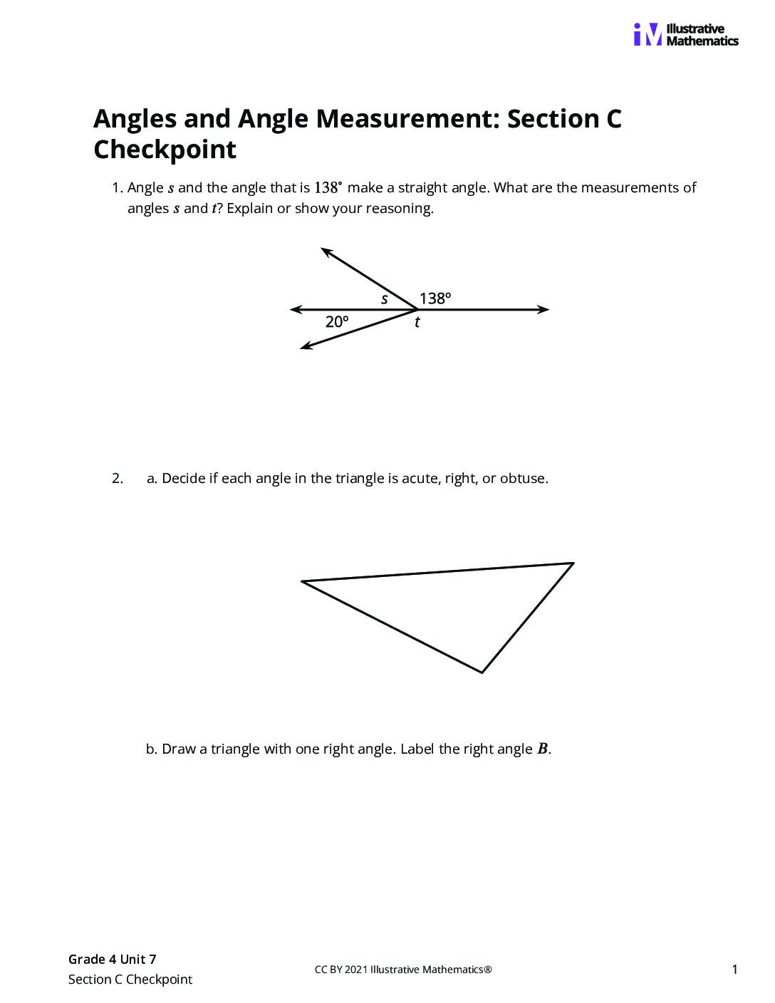 Grade4 7 Section C Checkpoint Assessment