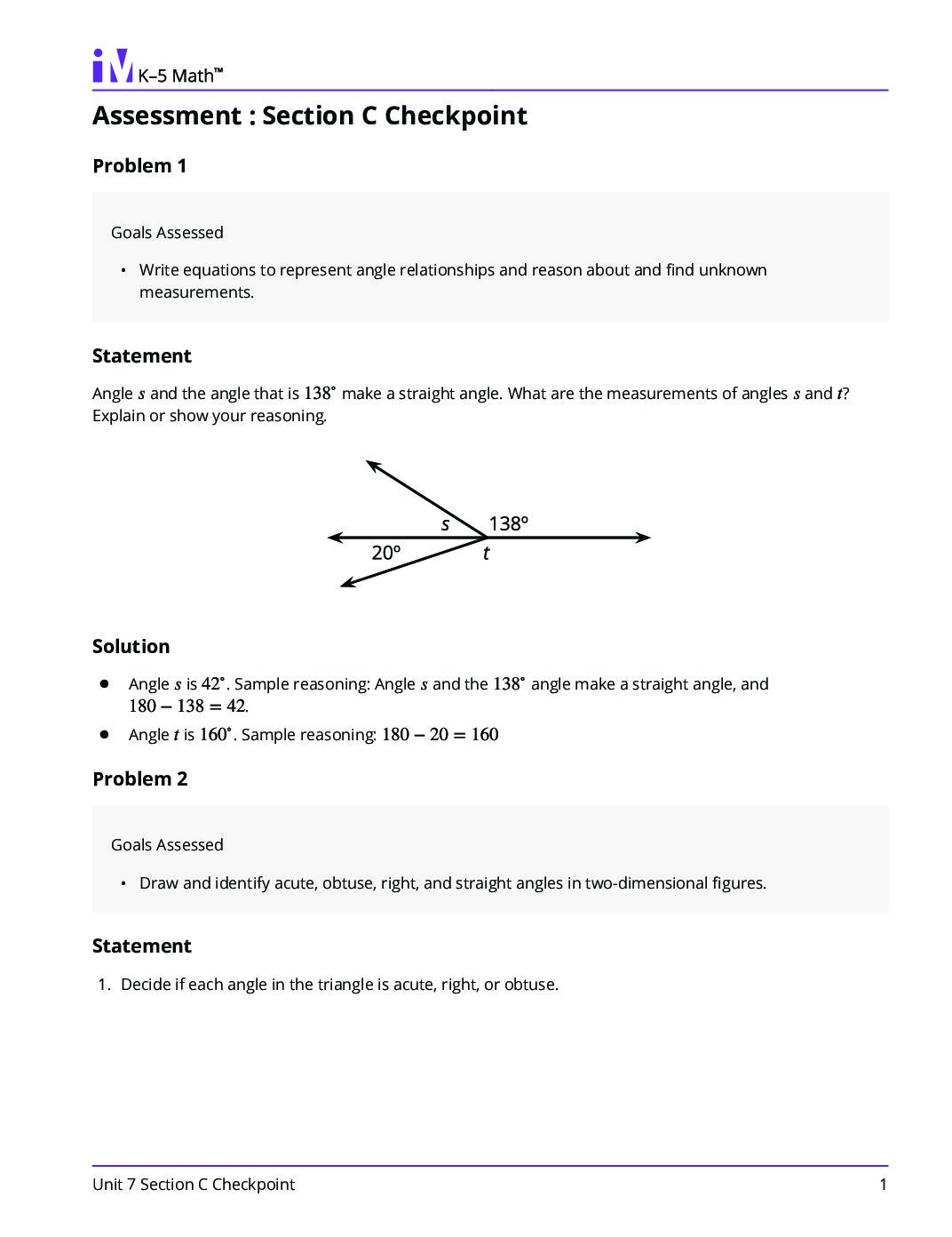 Grade4 7 Section C Checkpoint Teacher Guide