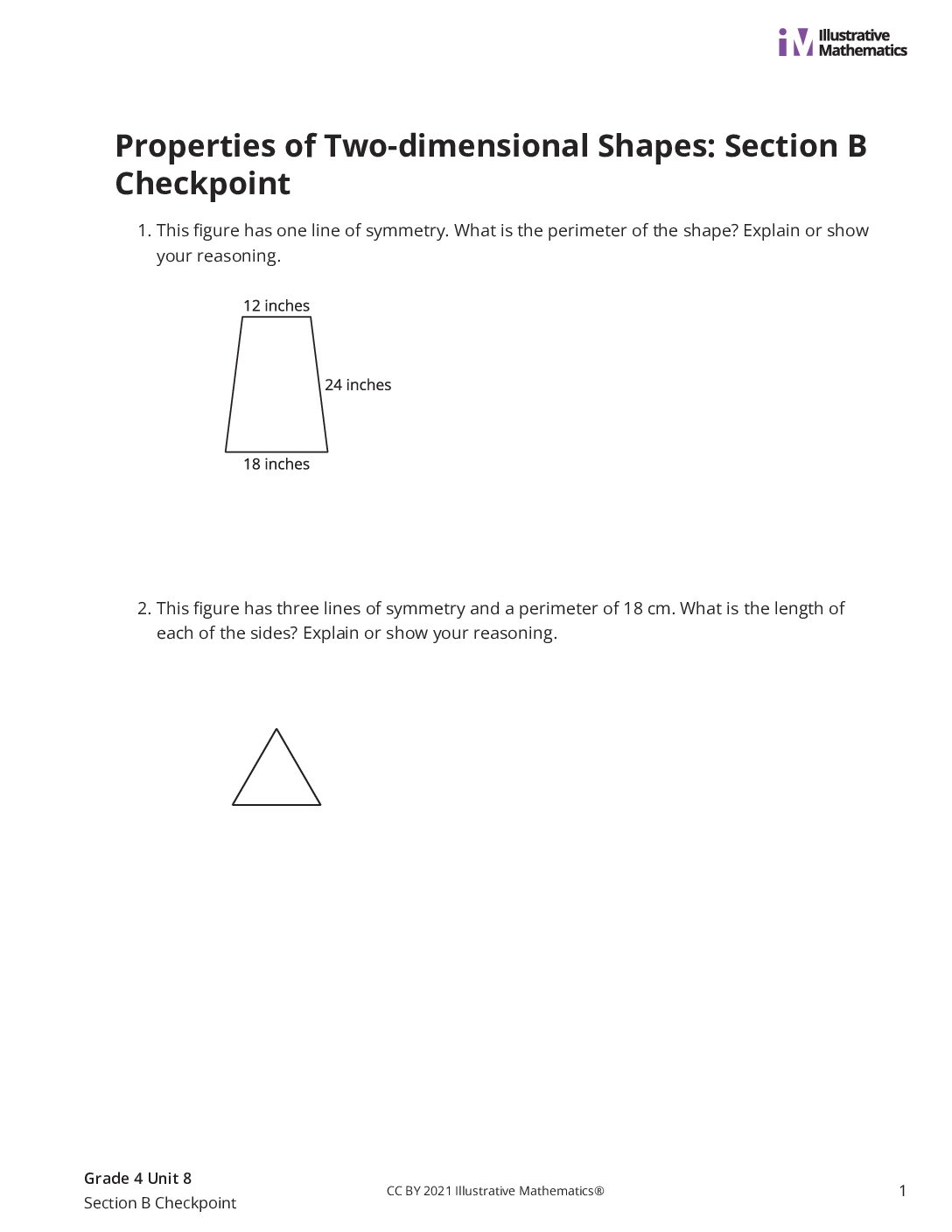 Grade4 8 Section B Checkpoint Assessment