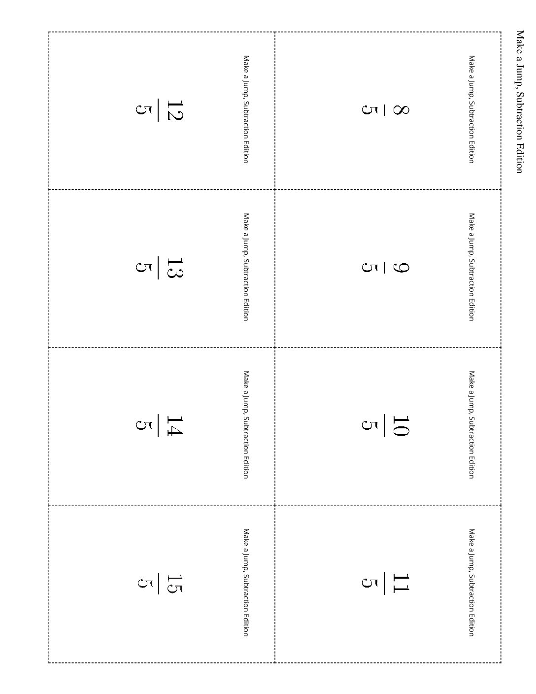 Grade4.3.B9.3 Make A Jump Subtraction Edition Make A Jump Subtraction Edition