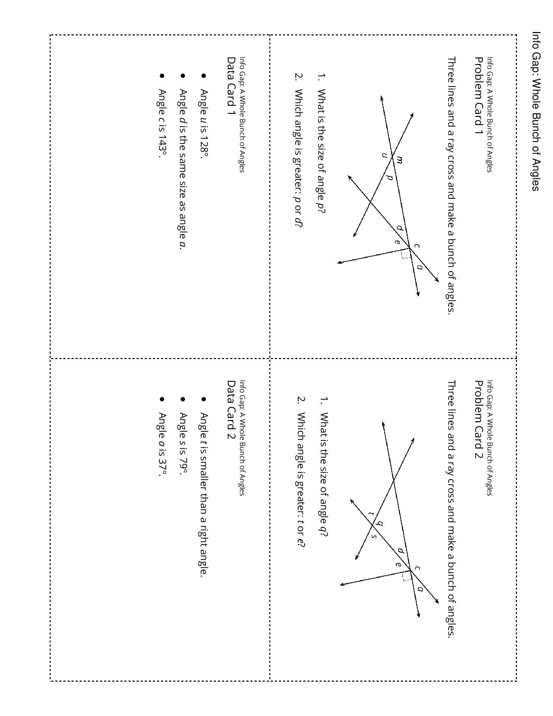 Grade4.7.C15.2 İnfo Gap A Whole Bunch Of Angles İnfo Gap Whole Bunch Of Angles