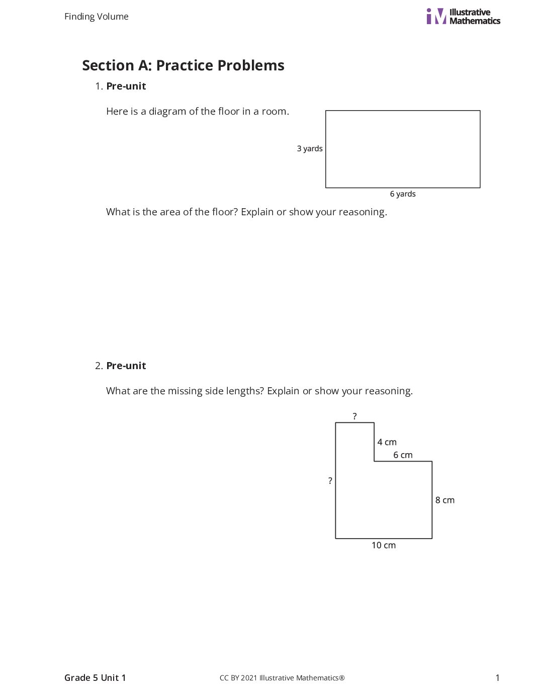 Grade5 1 A Unit Cubes And Volume Curated Practice Problem Set