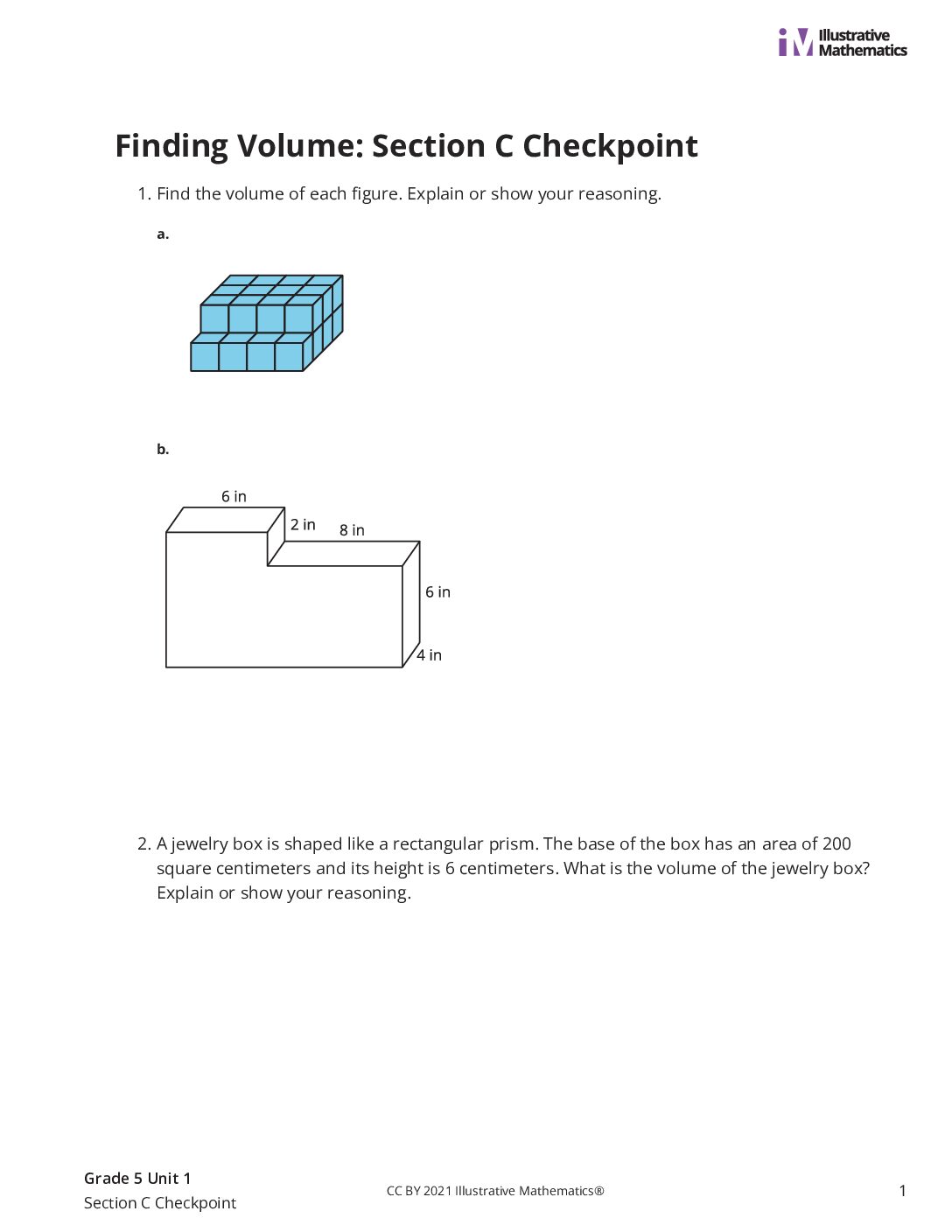Grade5 1 Section C Checkpoint Assessment