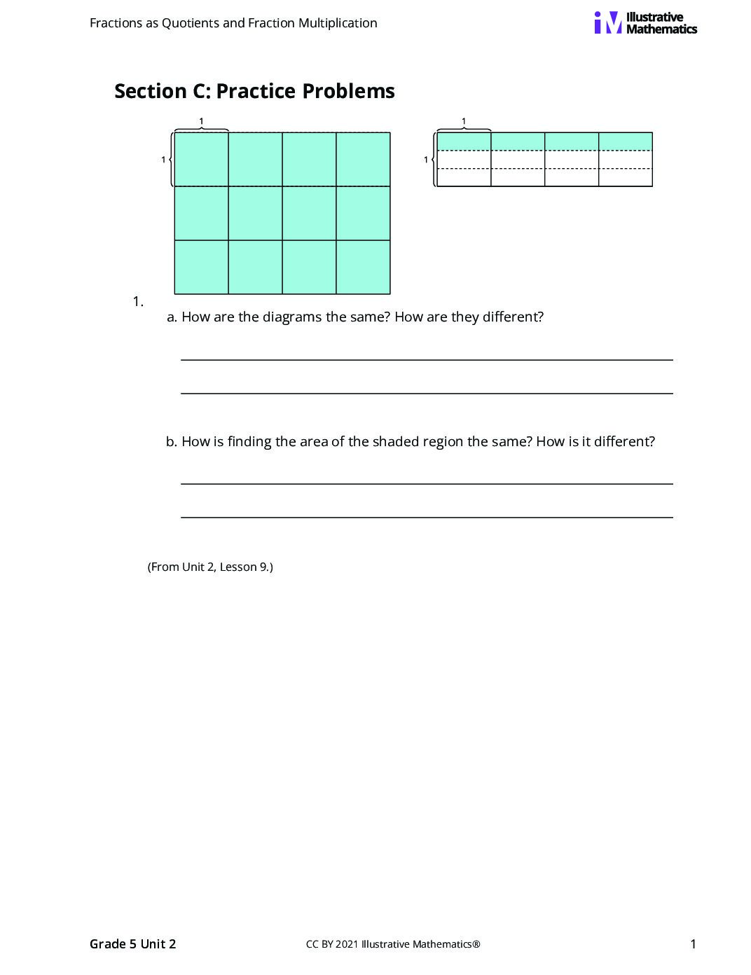 Grade5 2 C Area And Fractional Side Lengths Curated Practice Problem Set