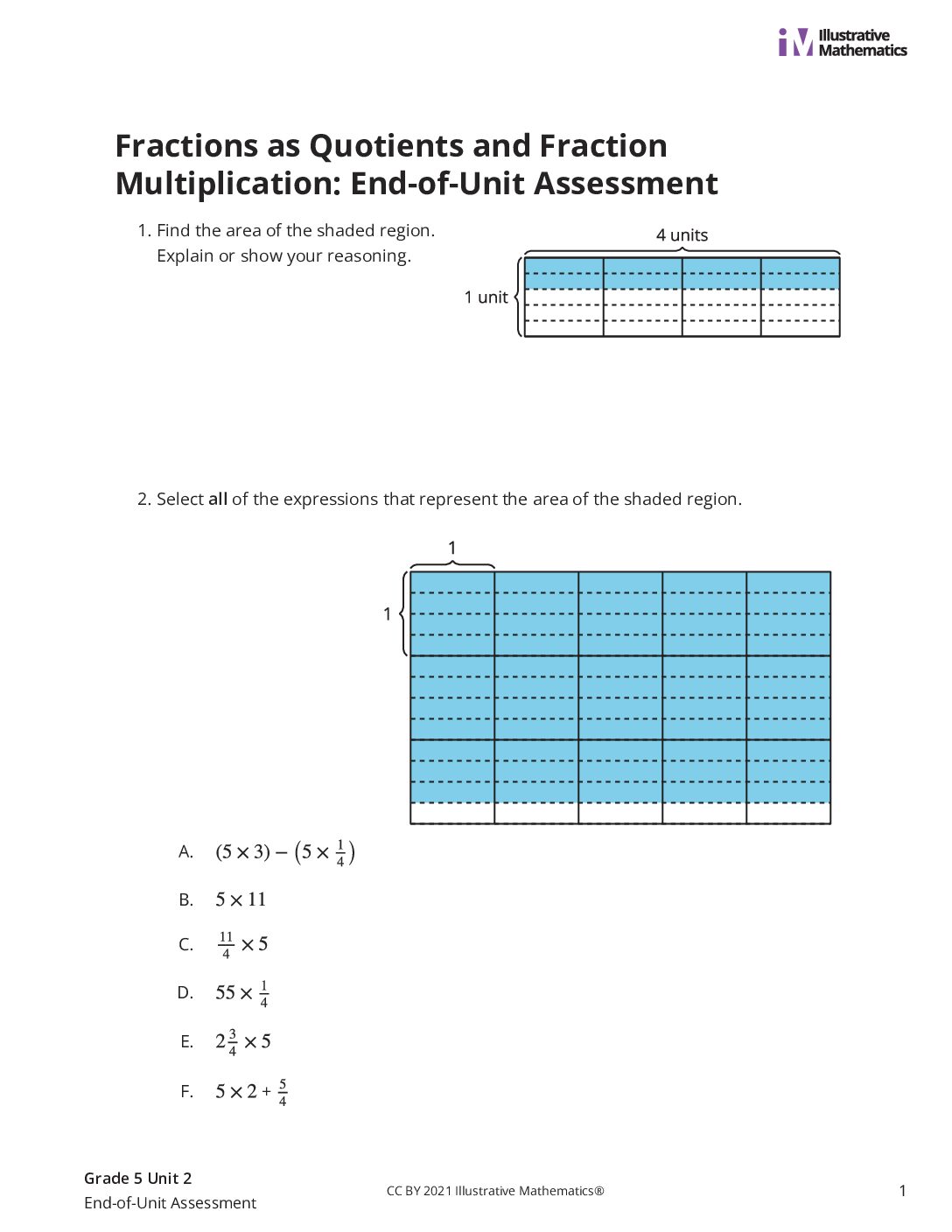 Grade5 2 End Of Unit Assessment Assessment