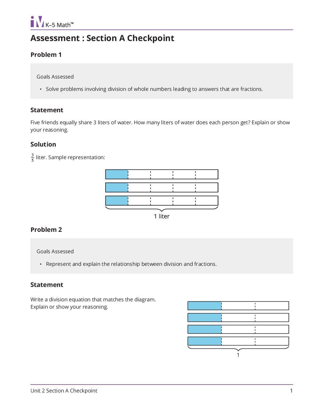 Grade5 2 Section A Checkpoint Teacher Guide