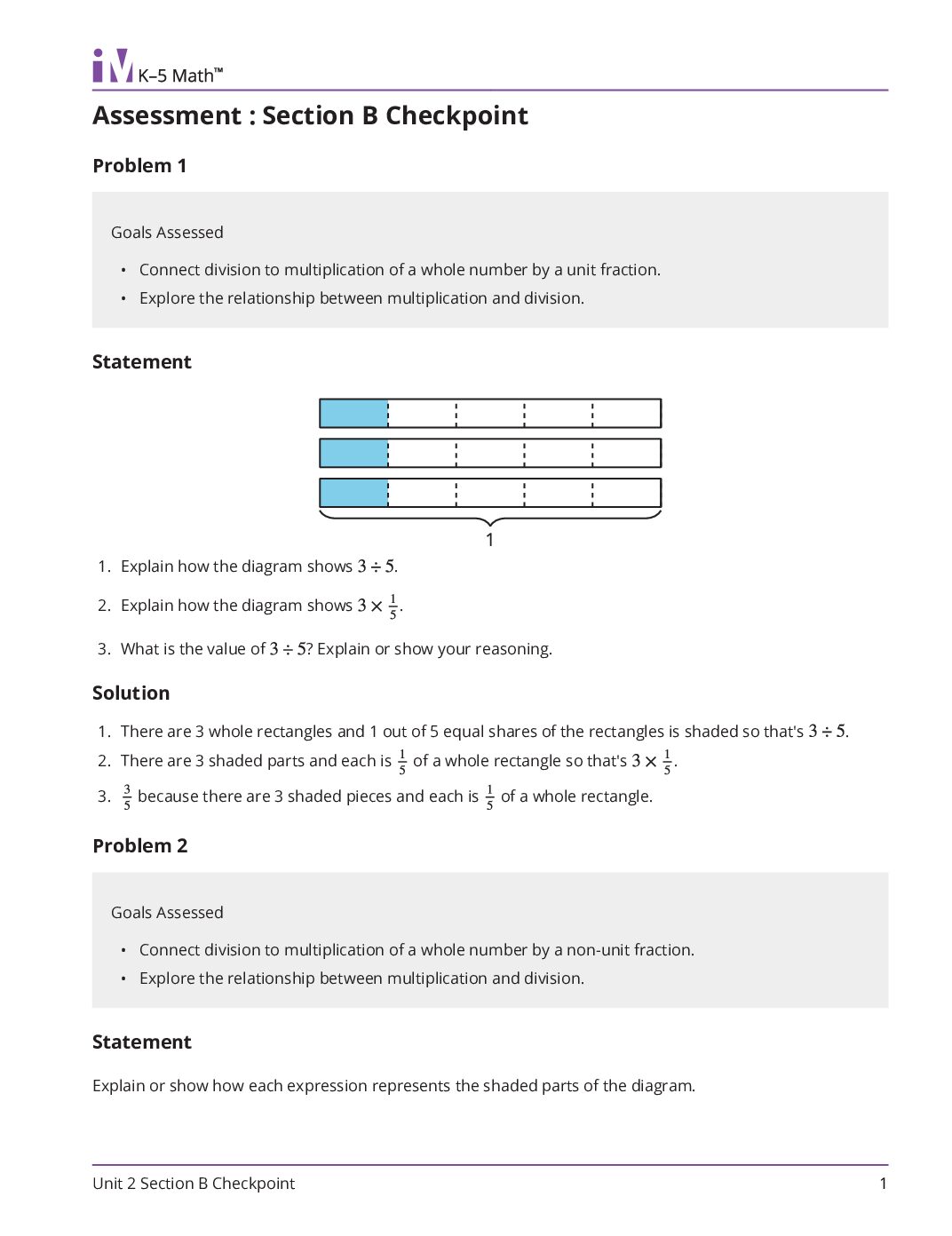 Grade5 2 Section B Checkpoint Teacher Guide